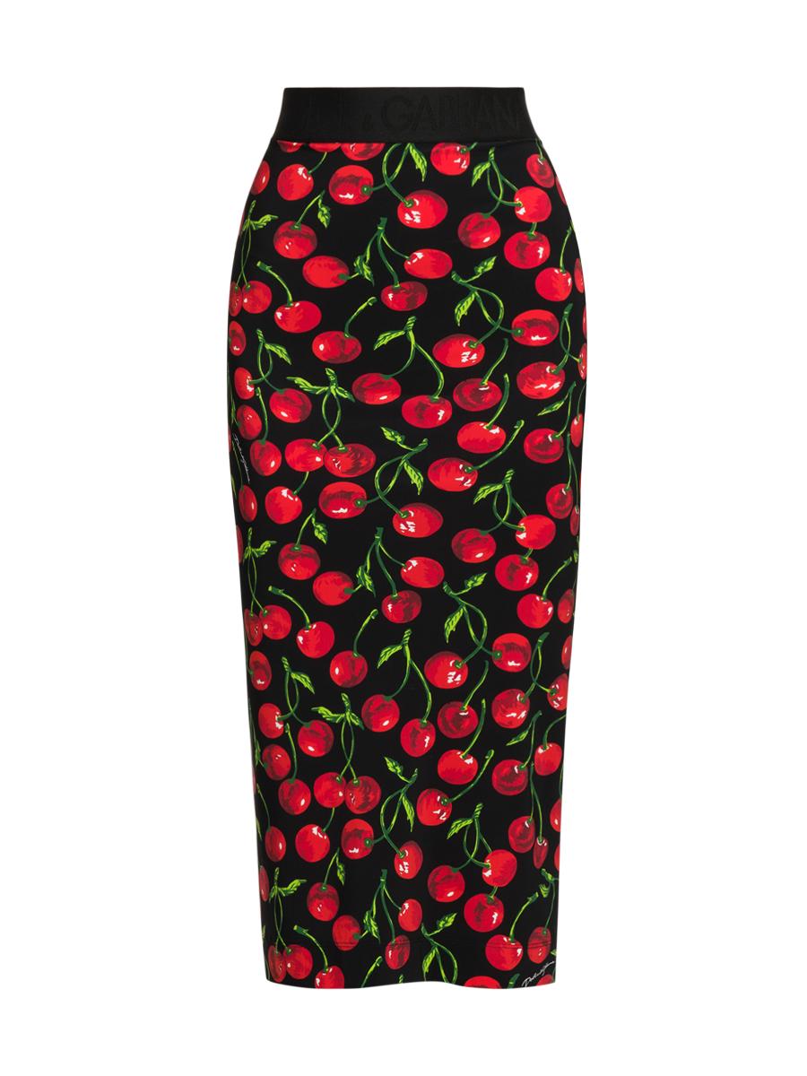 ●Dolce&Gabbana●Cherry sprint スカート Dolce&Gabbana Cherry Print Midi Skirt | Saks Fifth Avenue