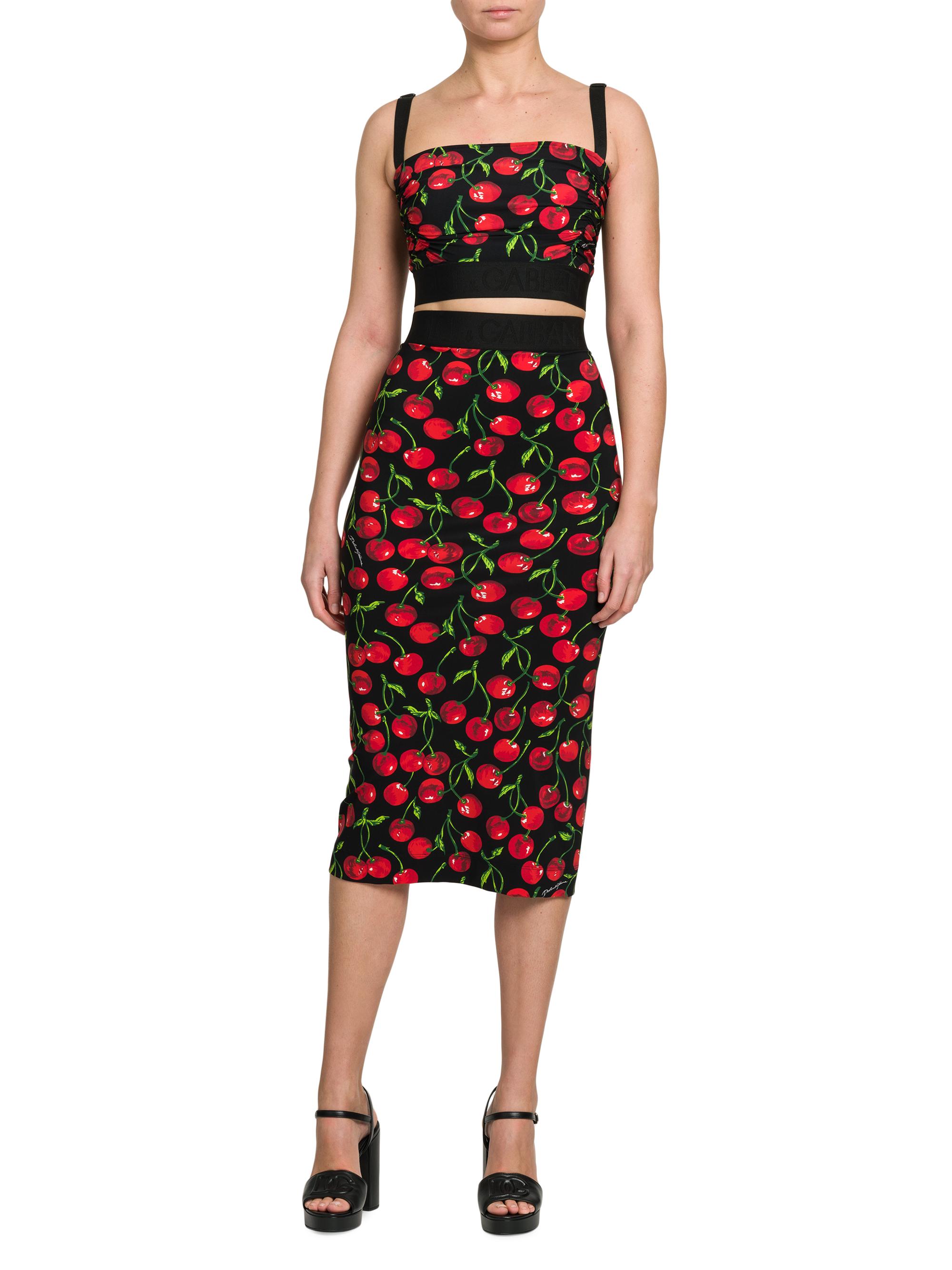 Dolce&Gabbana Cherry Print Midi Skirt | Saks Fifth Avenue