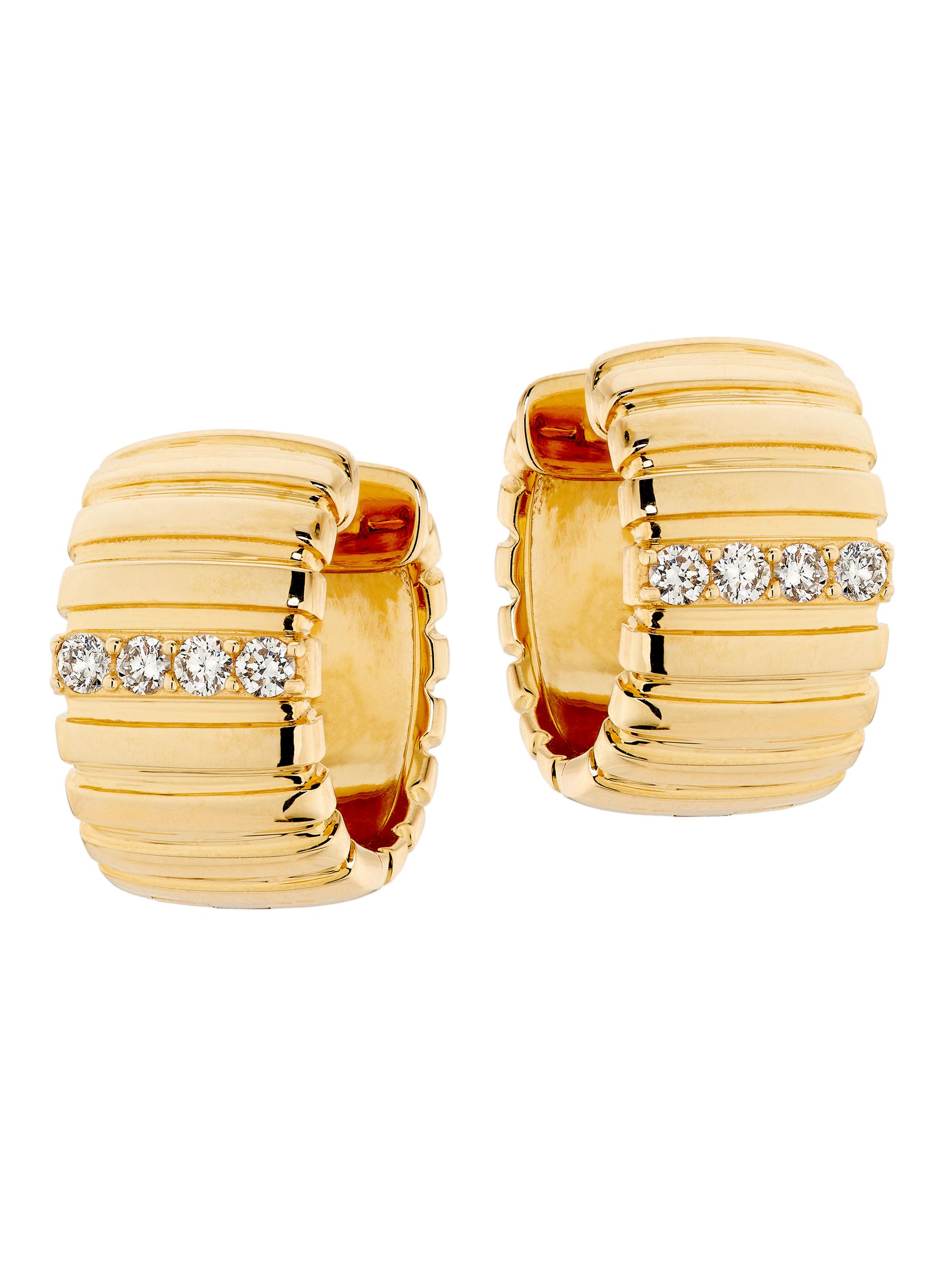 Nina Gilin Women's 14K Yellow Gold & 0.24 TCW Diamond Huggie Hoop Earrings - Yellow Gold