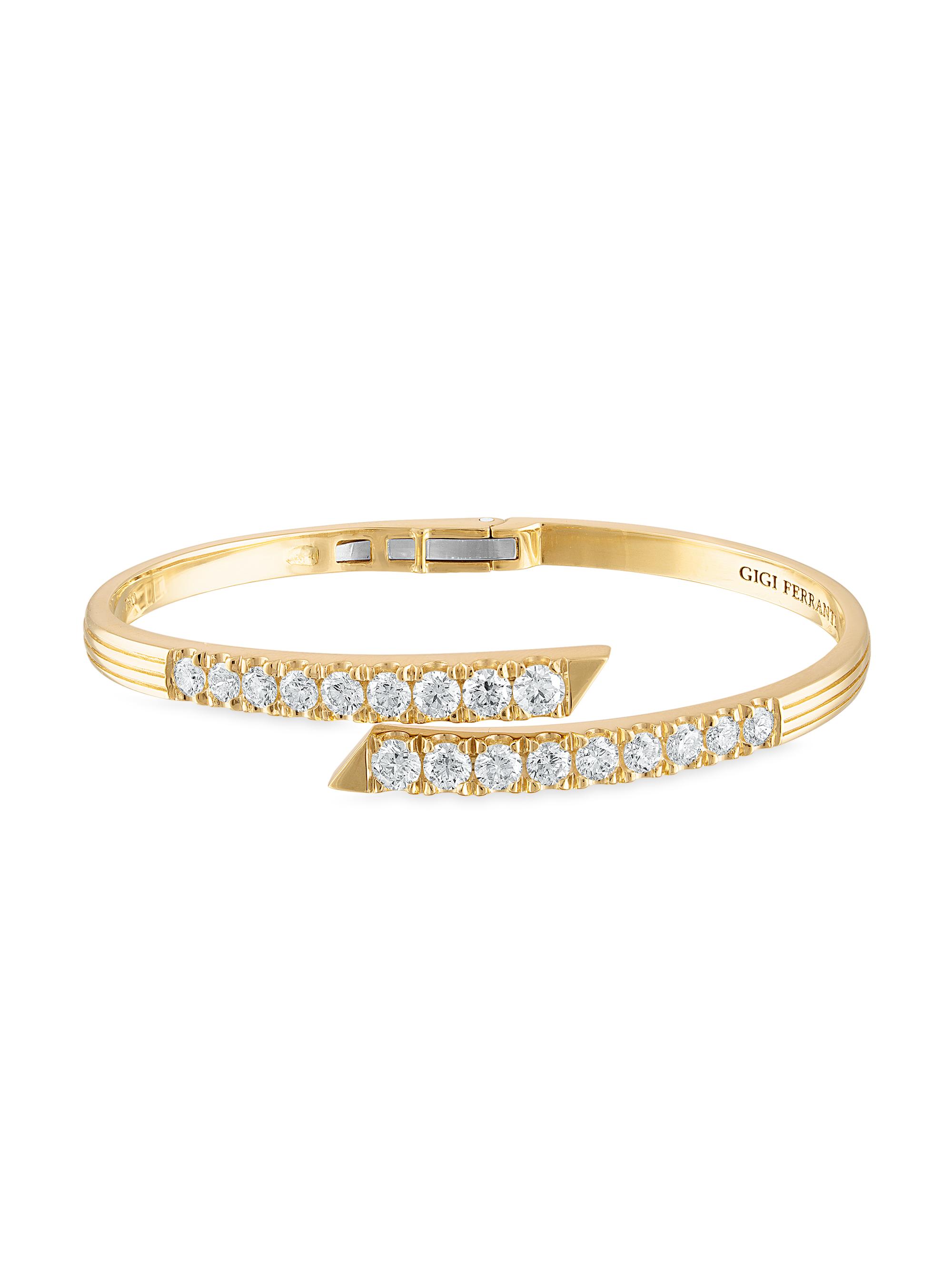 Gigi Ferranti Women's Portofino 18K Yellow Gold & 2.61 TCW Diamond Cuff Bracelet - Yellow Gold