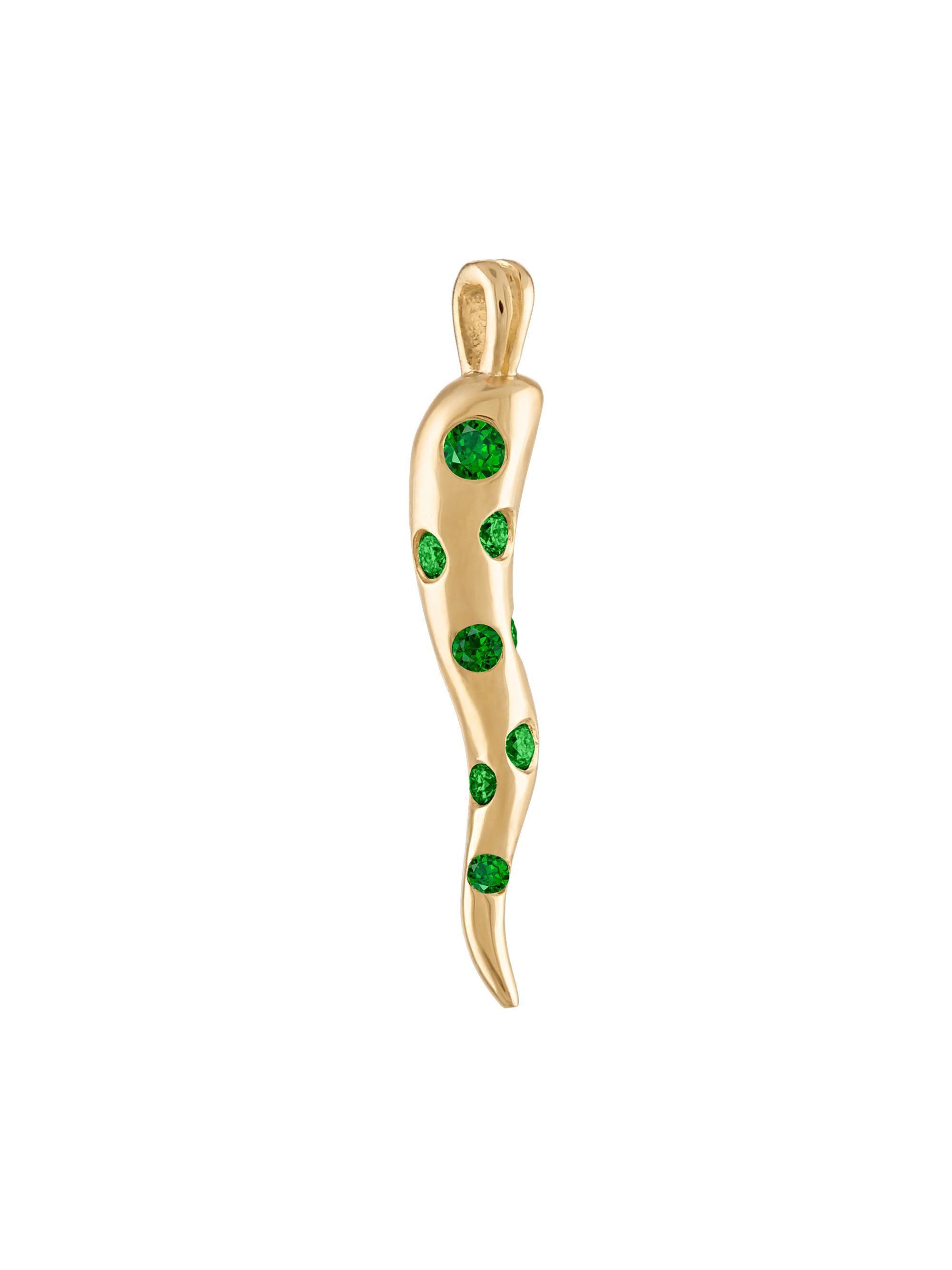 Gigi Ferranti Women's Charms 14K Yellow Gold & Tsavorite Horn Pendant - Yellow Gold