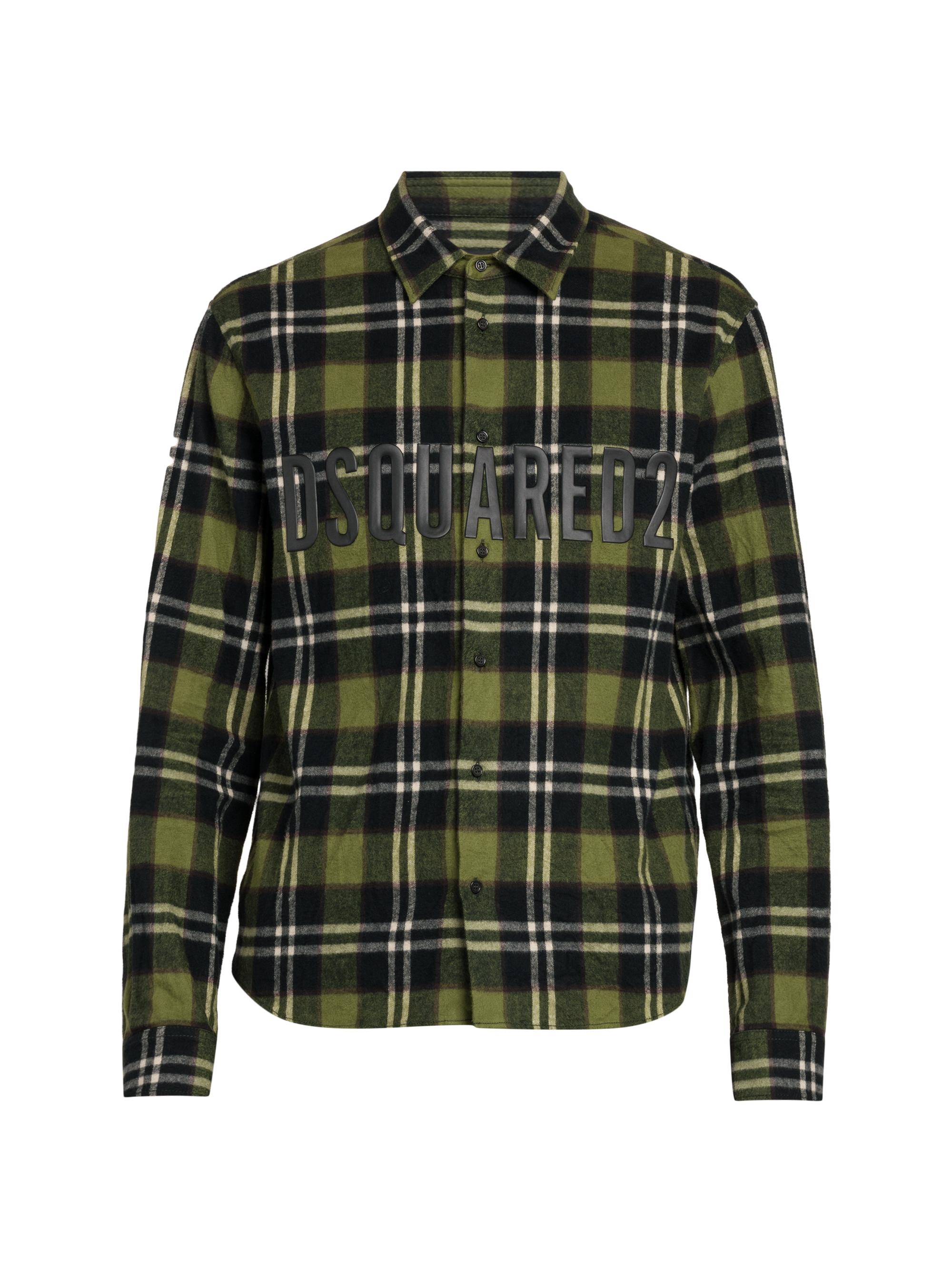 Dsquared2 Men's Plaid Button-Front Shirt - Green Brown