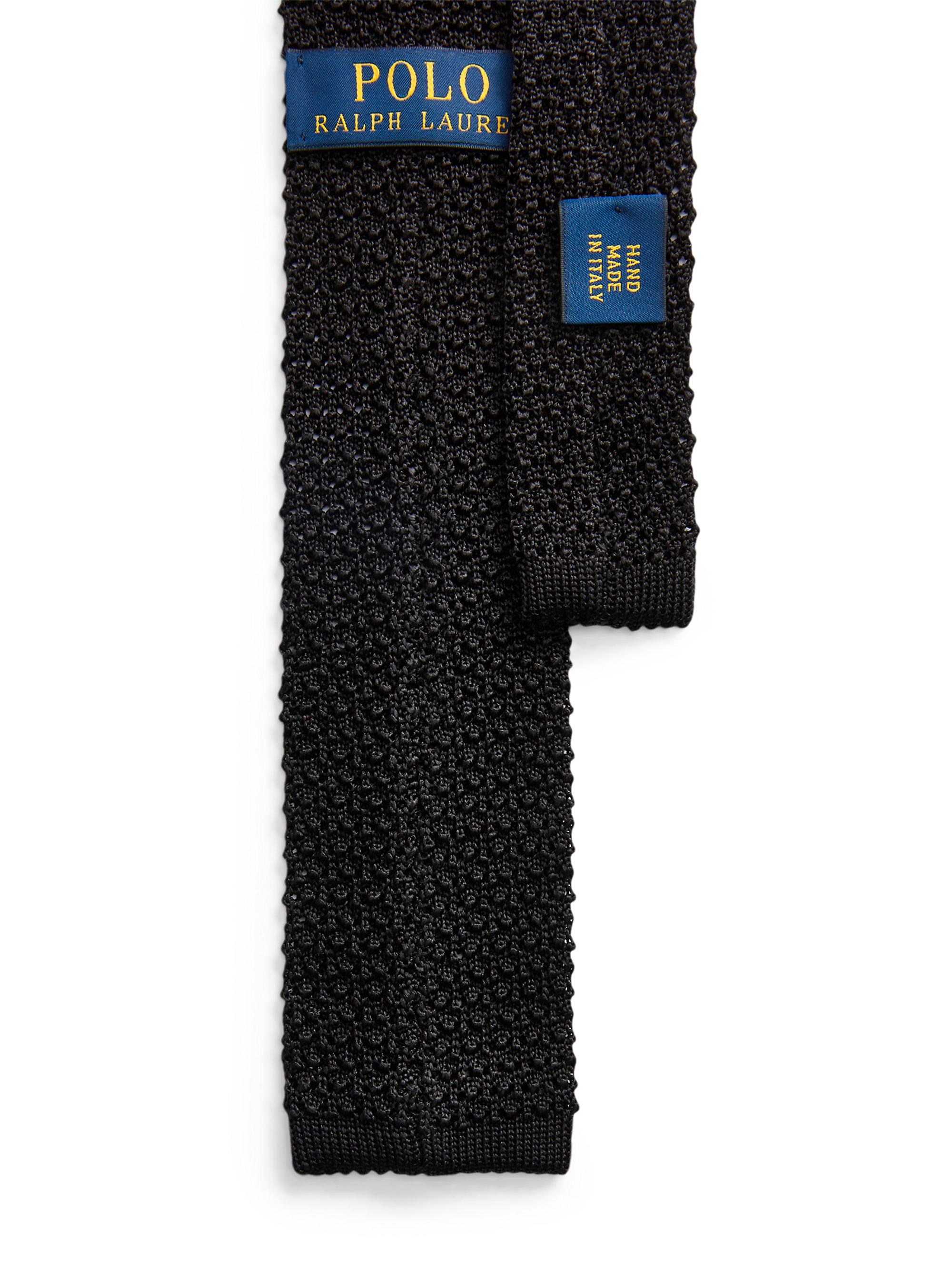 Ralph Lauren ニットタイ ネイビー Polo Ralph Lauren Silk Knit Tie | Saks Fifth Avenue