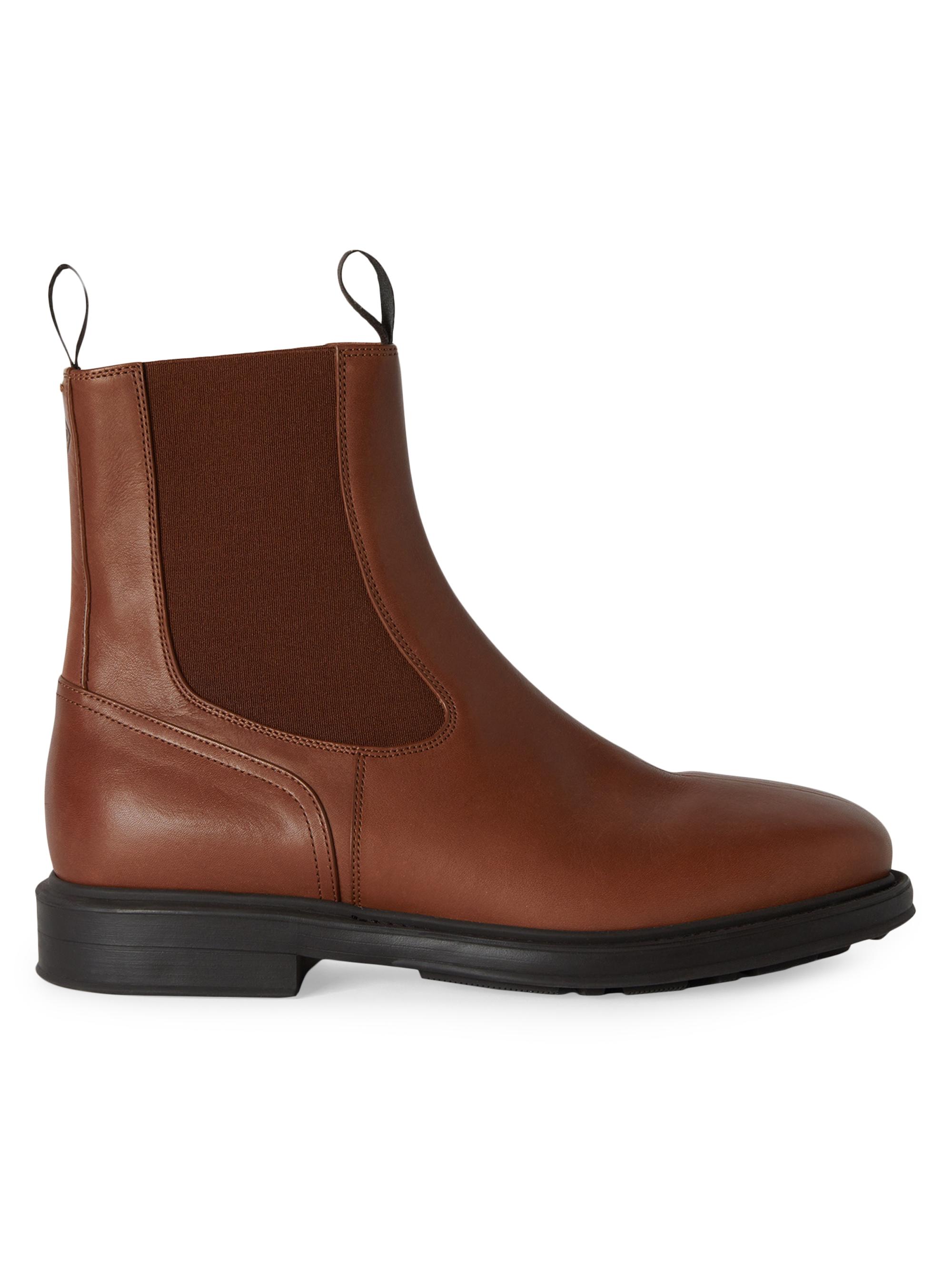 Loro Piana Men's Travis Leather Chelsea Boots - Brown
