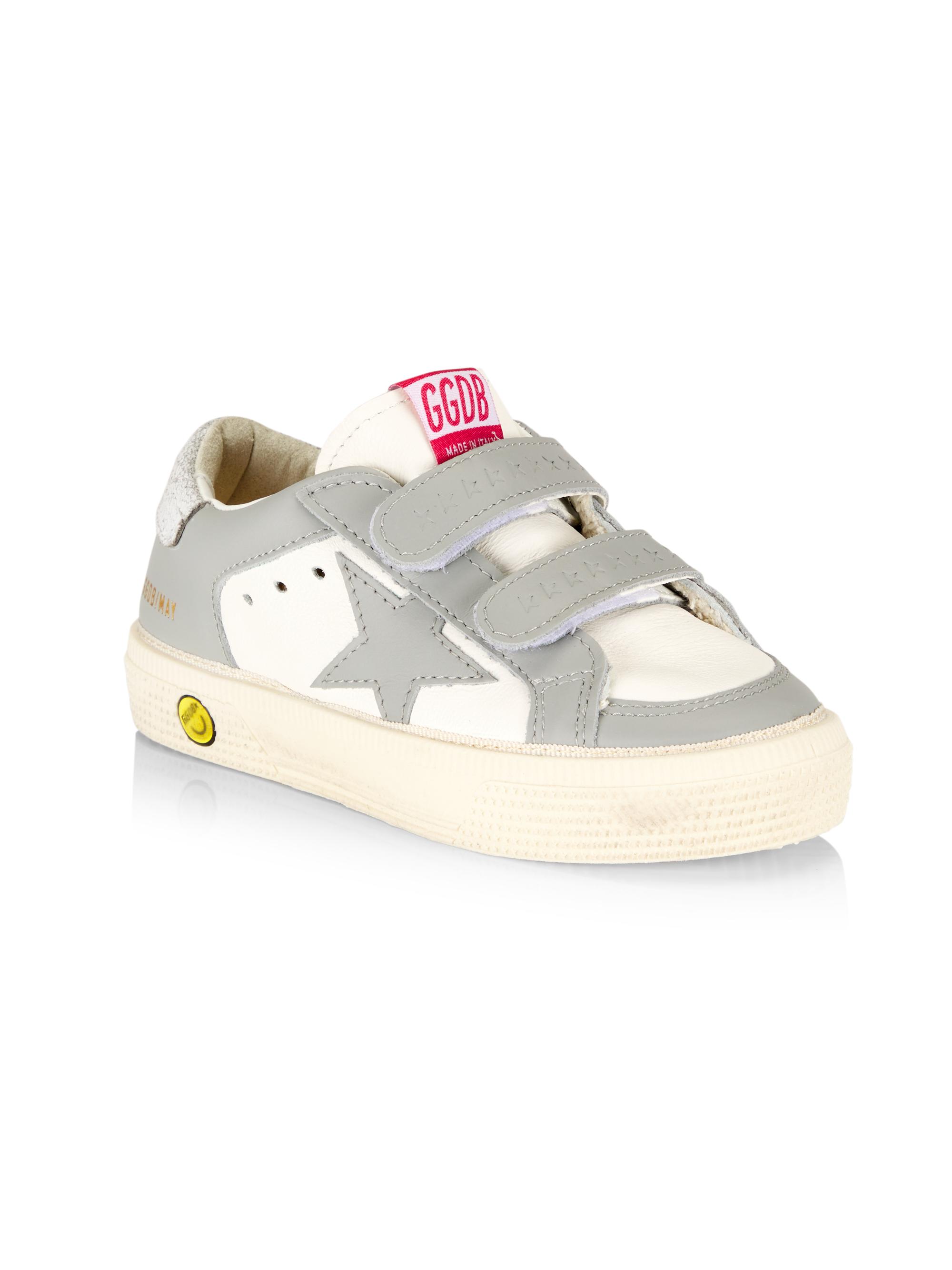 Golden Goose Baby's, Little Kid's & Kid's May School Leather Star Sneakers - White Grey 1.5 (Child) | Thumbnail 4