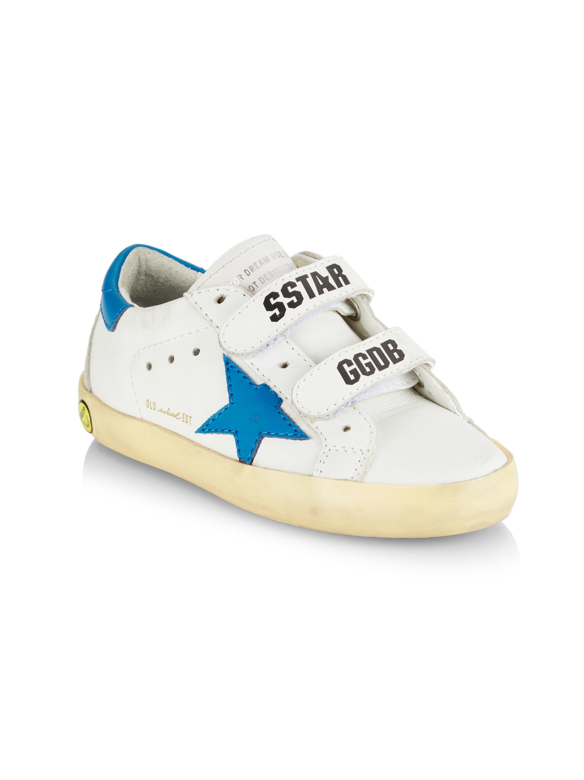 Golden Goose Baby's, Little Kid's & Kid's Old School Leather Sneakers - White Light Blue Ice 1.5 (Child) | Thumbnail 4