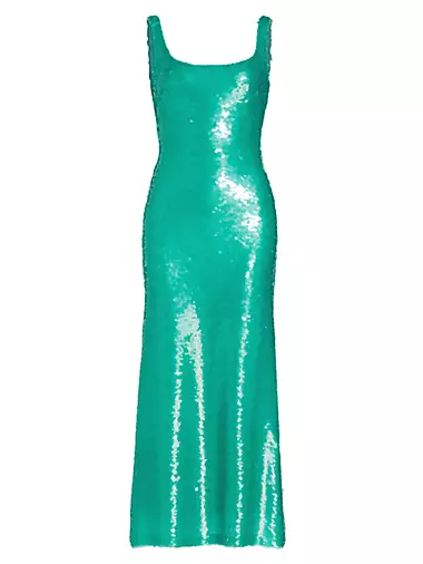 Sequined Scoopneck Cocktail Dress