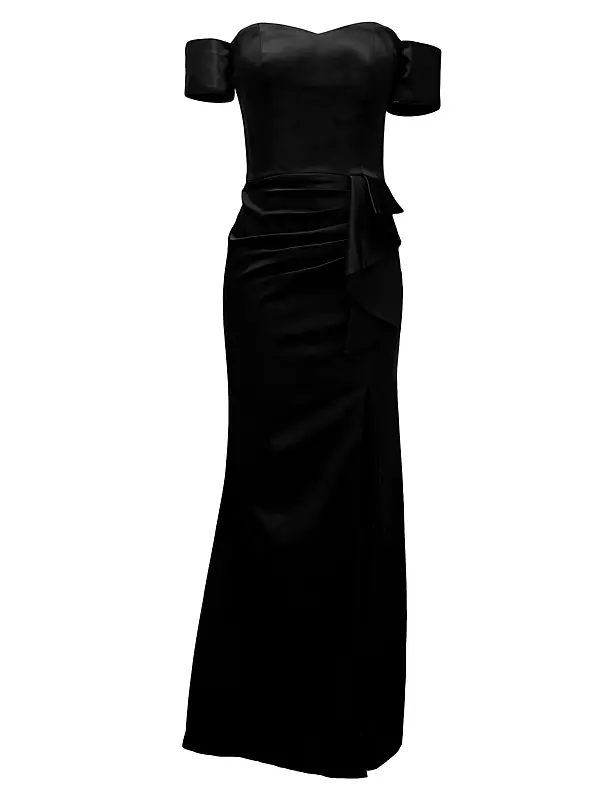 Gabrielle Stretch Satin Gown