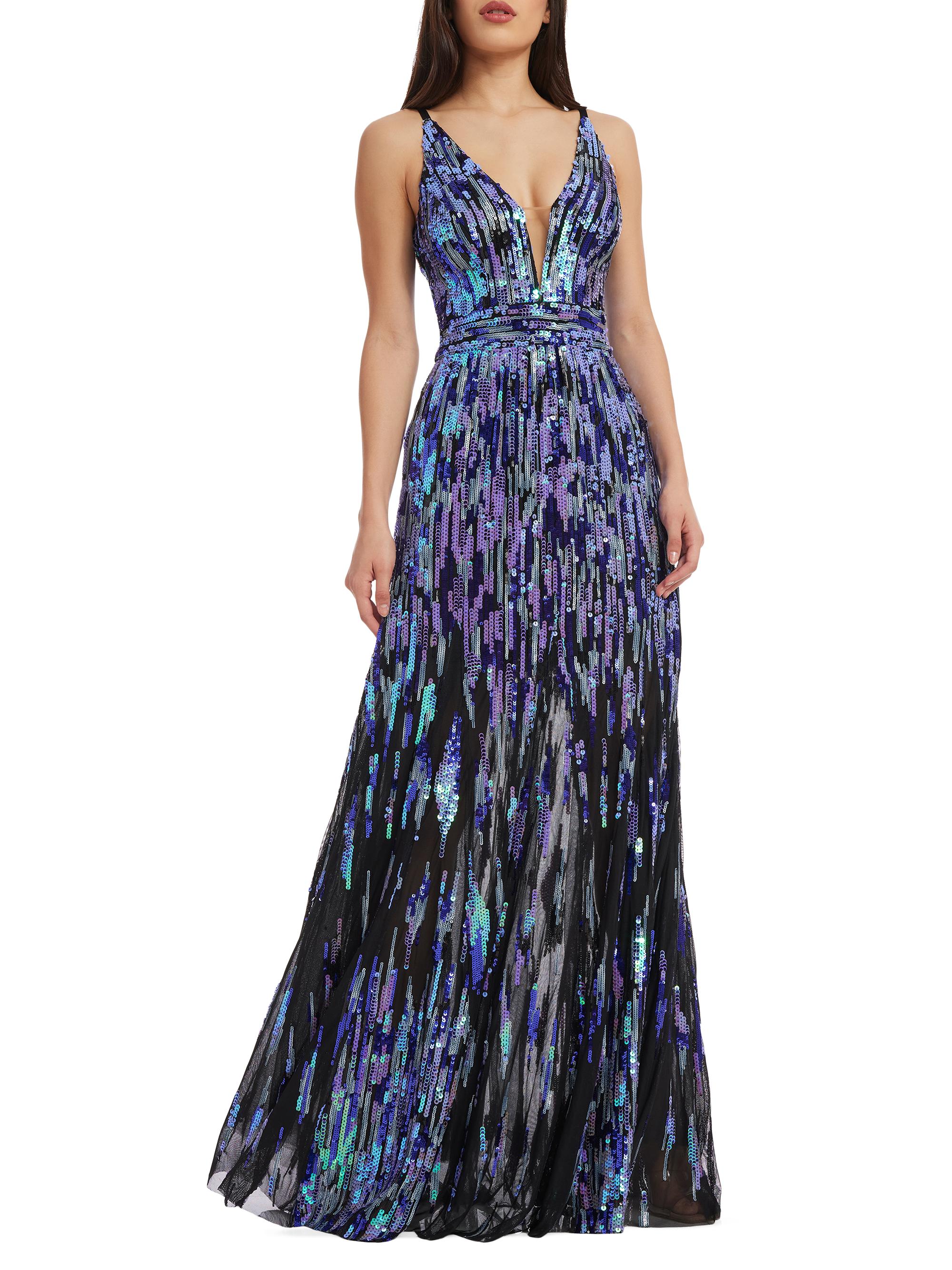 Dress The Population Samira Fit-&-Flare Sequin Gown Saks Fifth