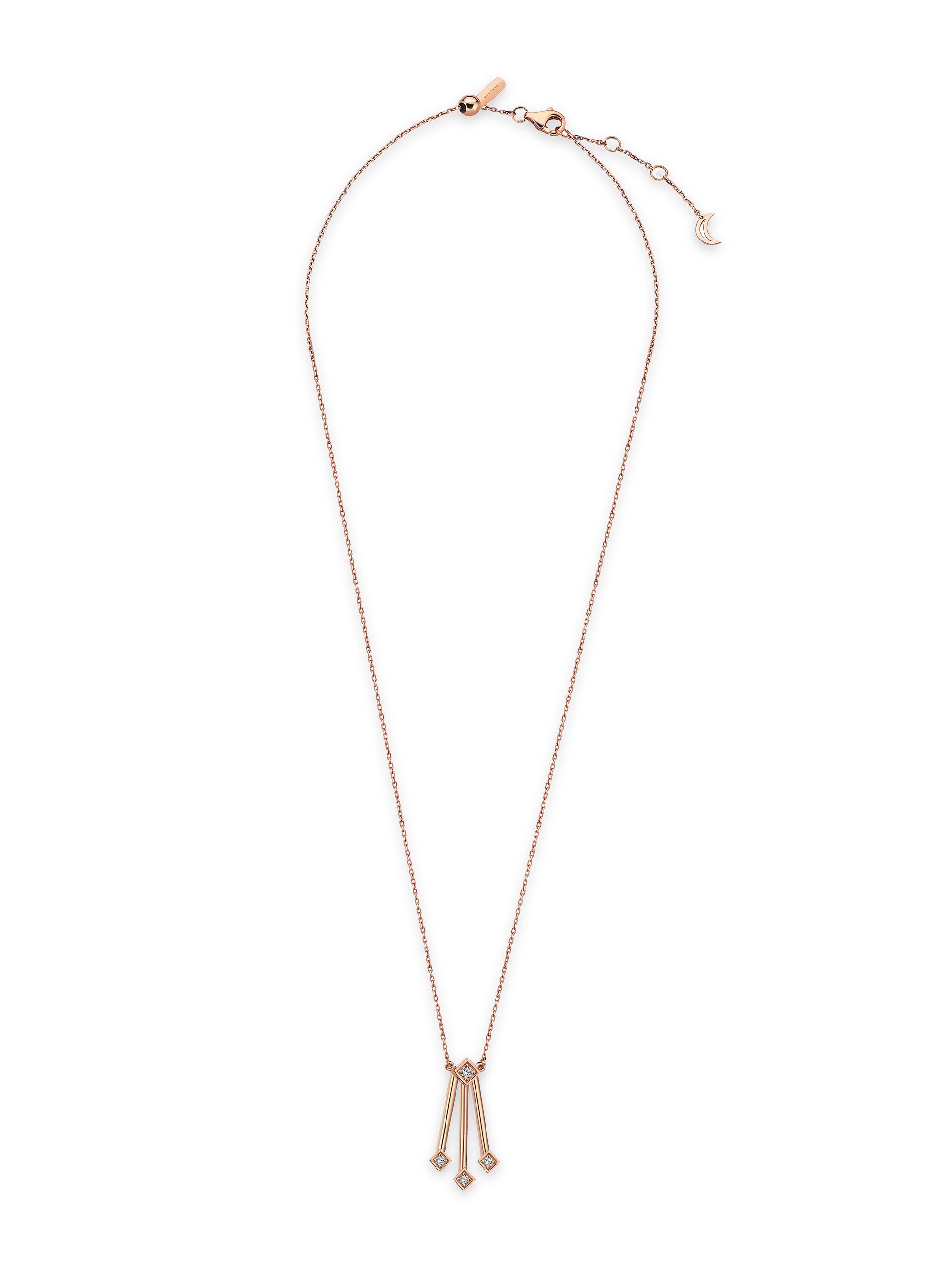 Mevaris Women's Mosaic 18K Rose Gold & 0.05 TCW Diamond Rhombus Pendant Necklace - Rose Gold