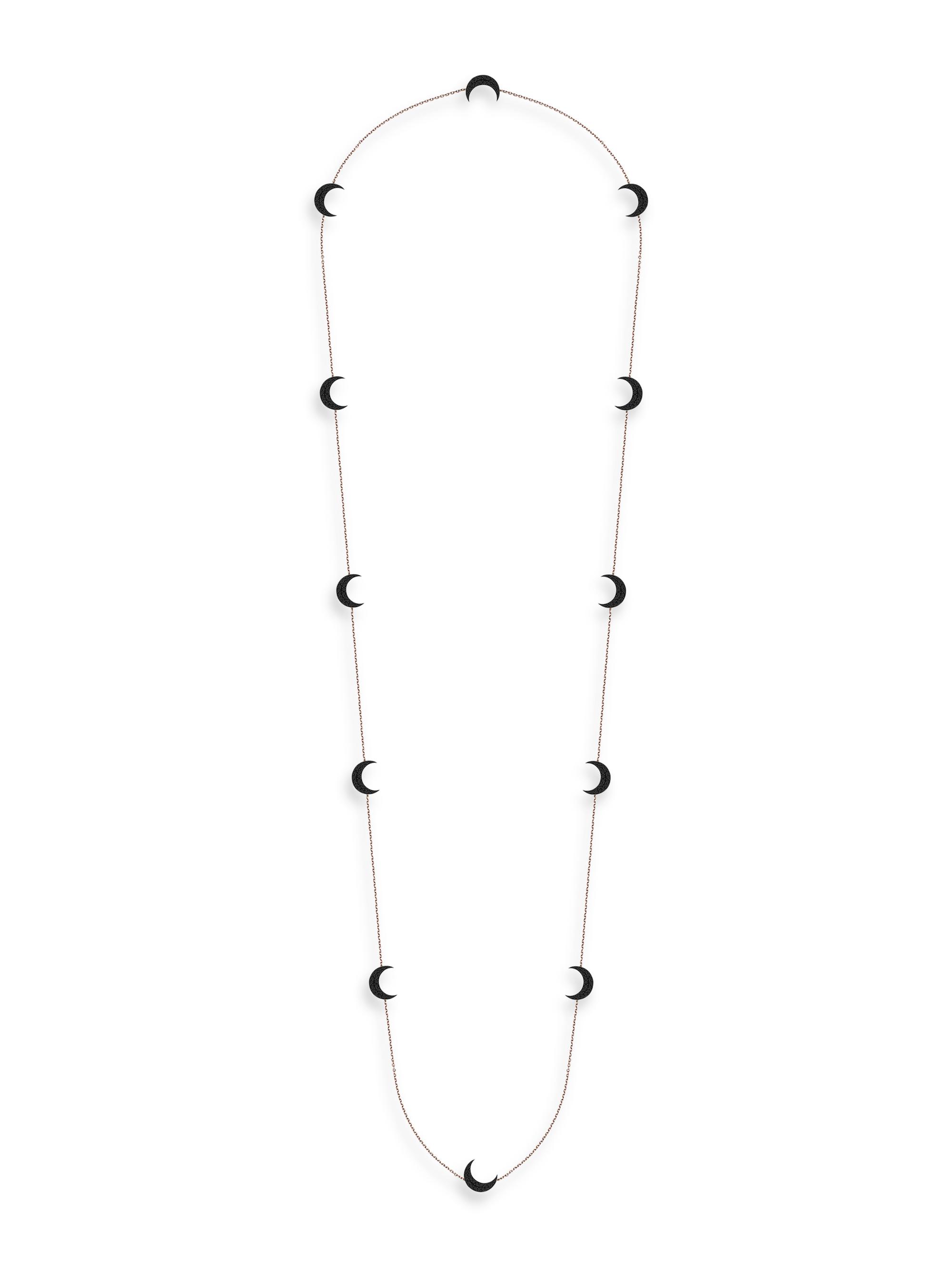 Mevaris Women's Moonlight Lunar Year 14K Rose Gold & 2.23 TCW Diamond Station Necklace - Rose Gold