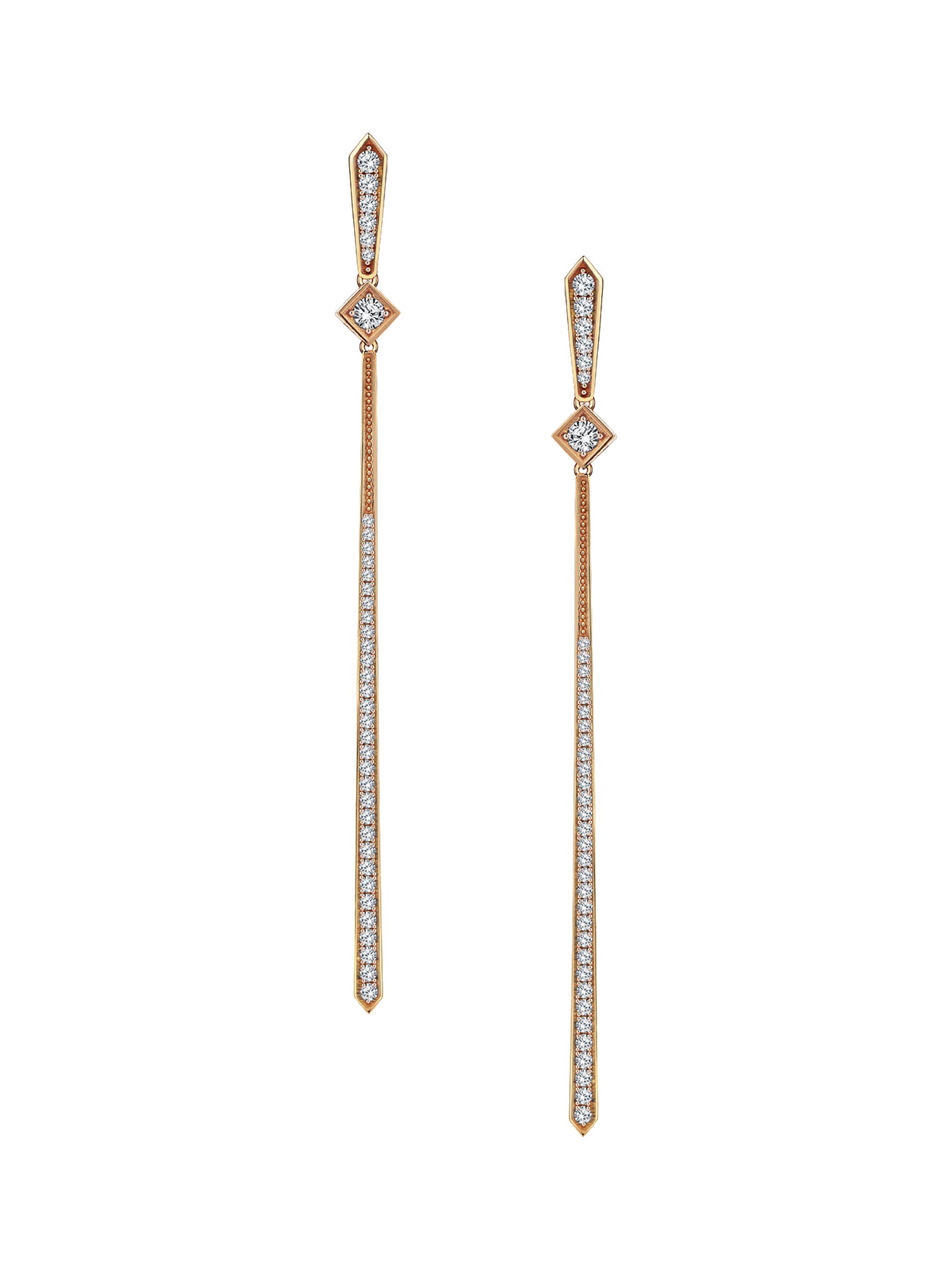 Mevaris Women's Diamonds In Colours Spellbind Sparkle 18K Rose Gold & 0.52 TCW Diamond Drop Earrings - Rose Gold