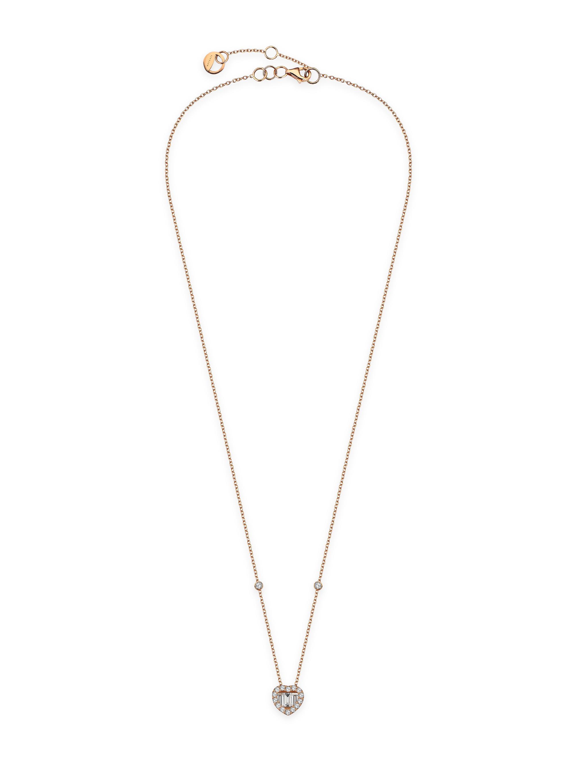 Mevaris Women's Love Golden  18K Rose Gold & 0.68 TCW Diamond Pendant Necklace - Rose Gold