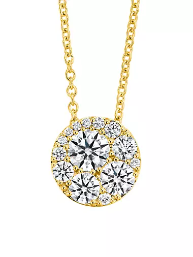 Tessa 18K Yellow Gold & 0.46-0.56 TCW Diamond Cluster Pendant Necklace