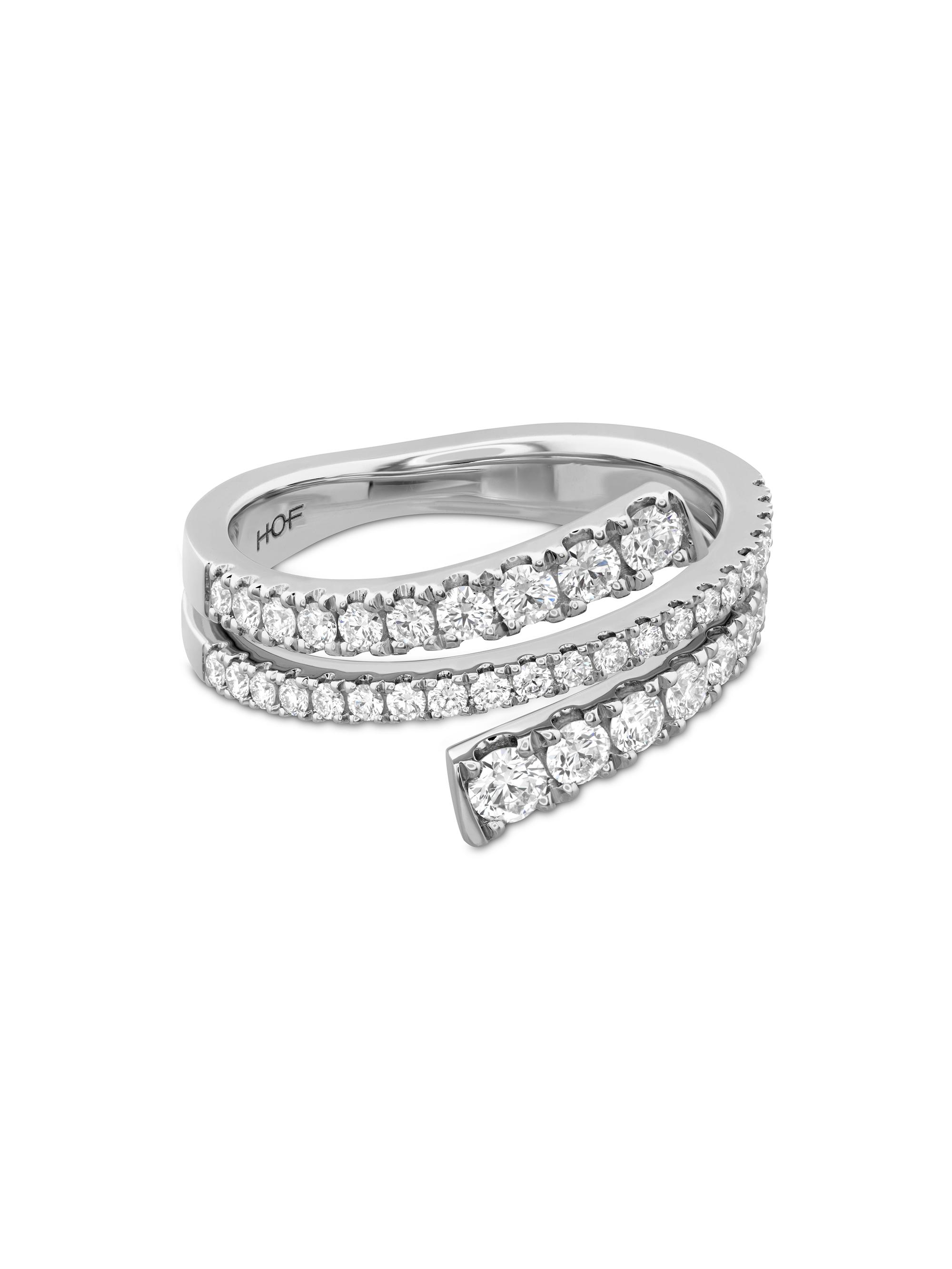 Hearts On Fire Women's Grace 18K White Gold & 0.71-0.79 TCW Diamond Right-Hand Wrap Ring - White Gold