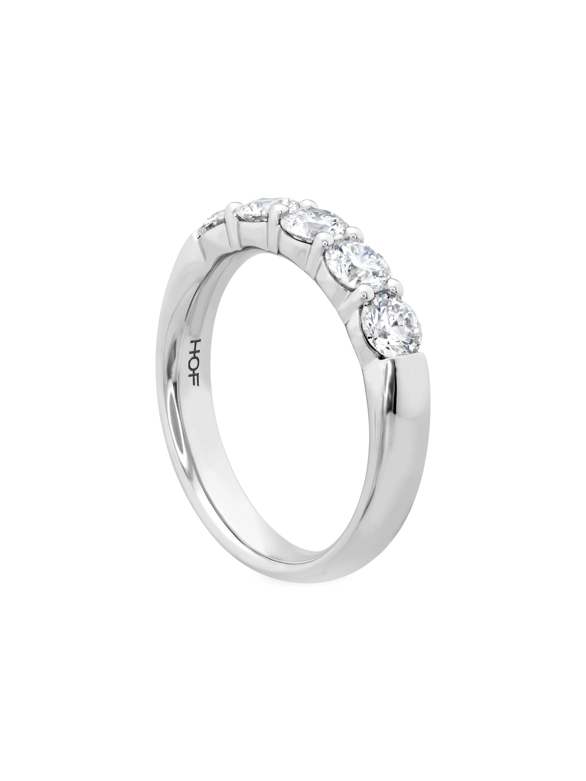 Hearts On Fire Women's Signature 18K White Gold & 1-1.1 TCW Diamond 5-Stone Band - White Gold