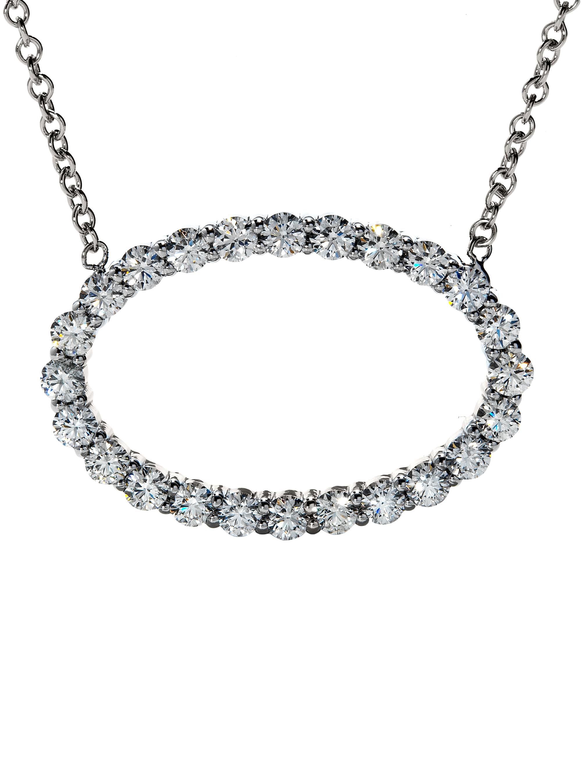 Hearts On Fire Women's Whimsical 18K White Gold & 0.8-0.88 TCW Diamond  Oval Pendant Necklace - White Gold