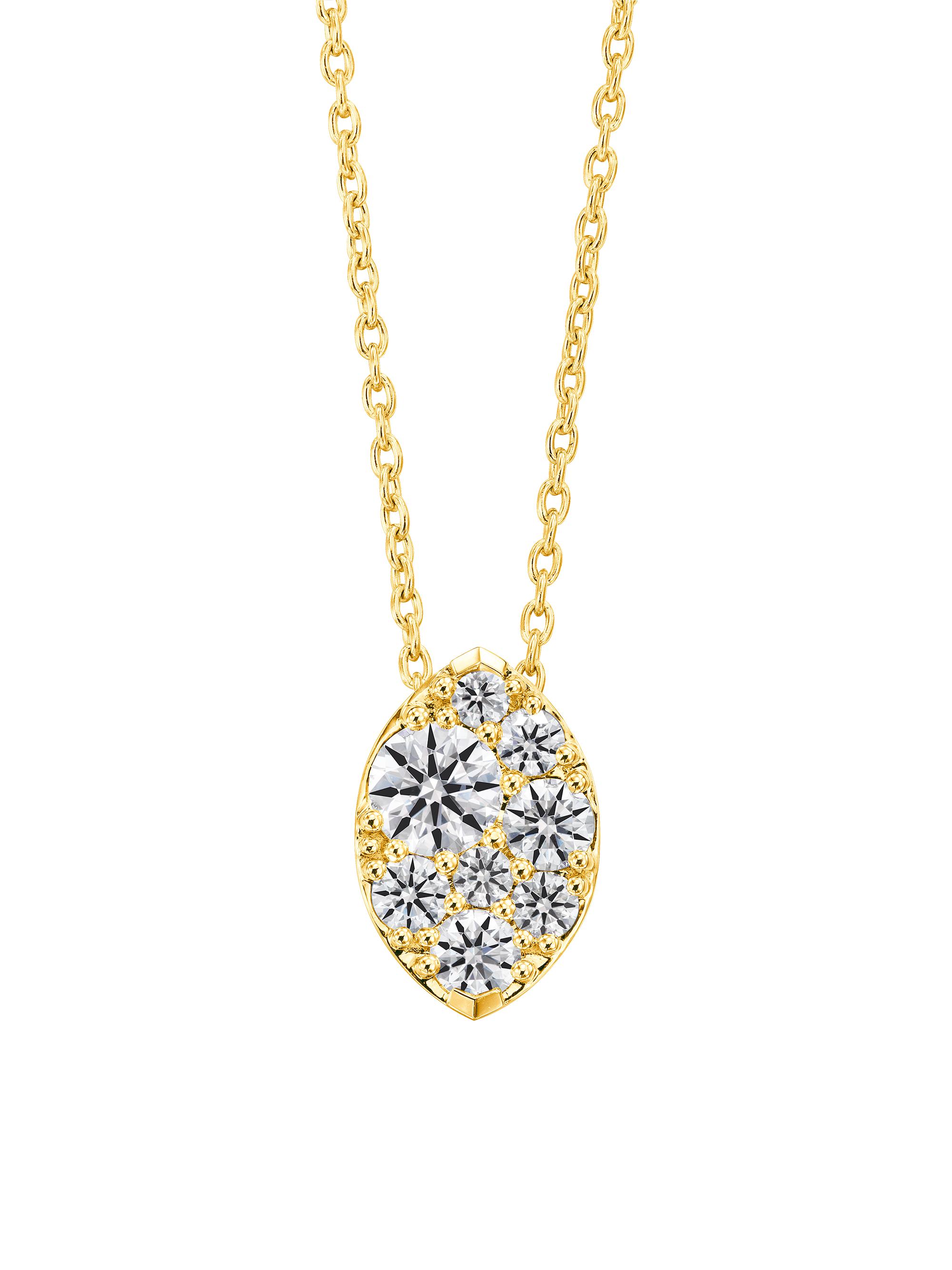 Hearts On Fire Women's Tessa 18K Yellow Gold & 0.23-0.37 TCW Diamond Marquise Cluster Pendant Necklace - Gold