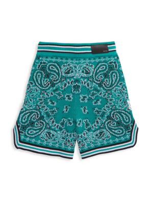 Palm Angels bandana-print track shorts - Green