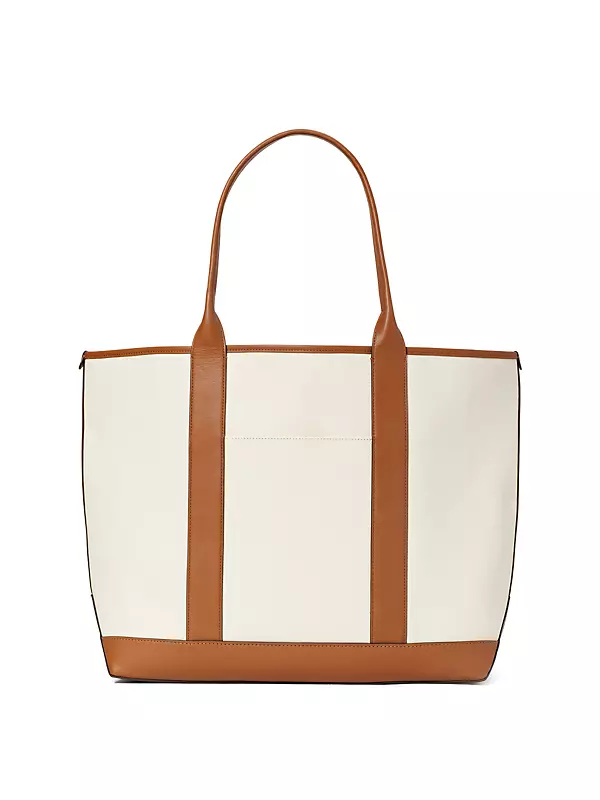 Racing Stripe Canvas Large Tote