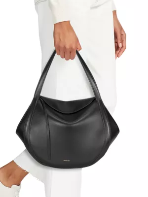 Wandler Lin leather shoulder bag - White