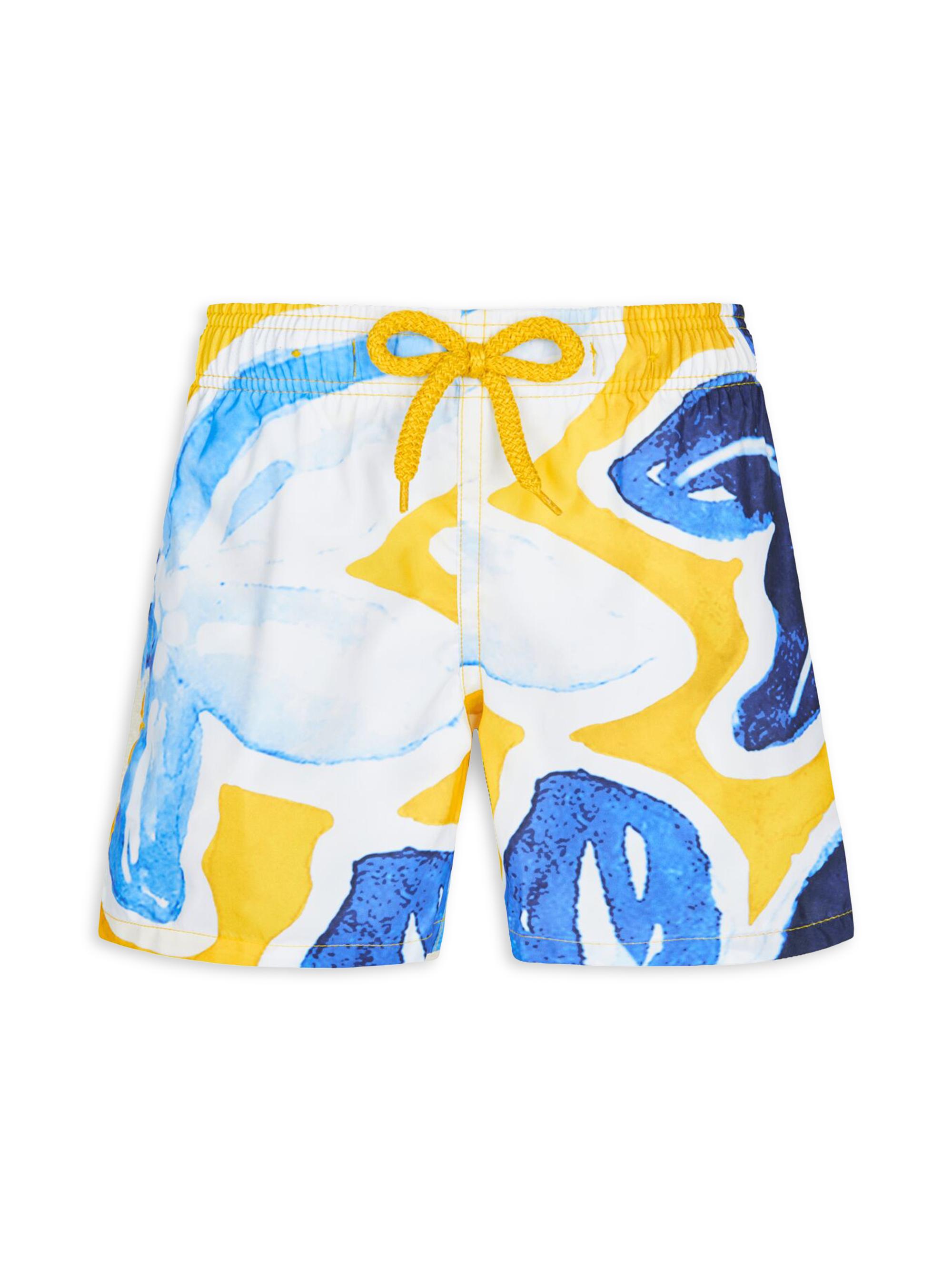 Vilebrequin Little Boy's & Boy's Macro Raiatea Print Swim Trunks - Soleil