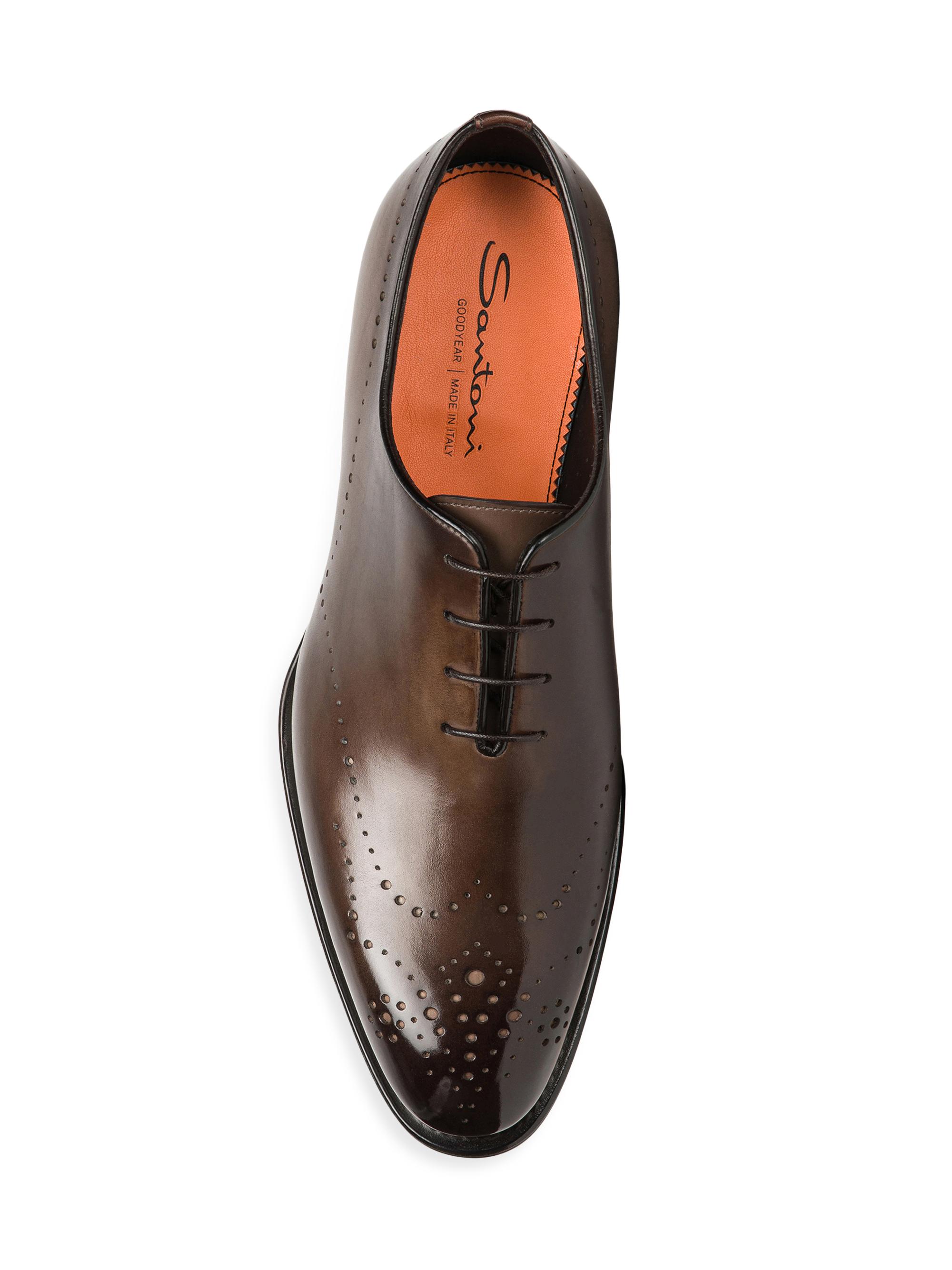Santoni Carter Wholecut Oxfords | Saks Fifth Avenue