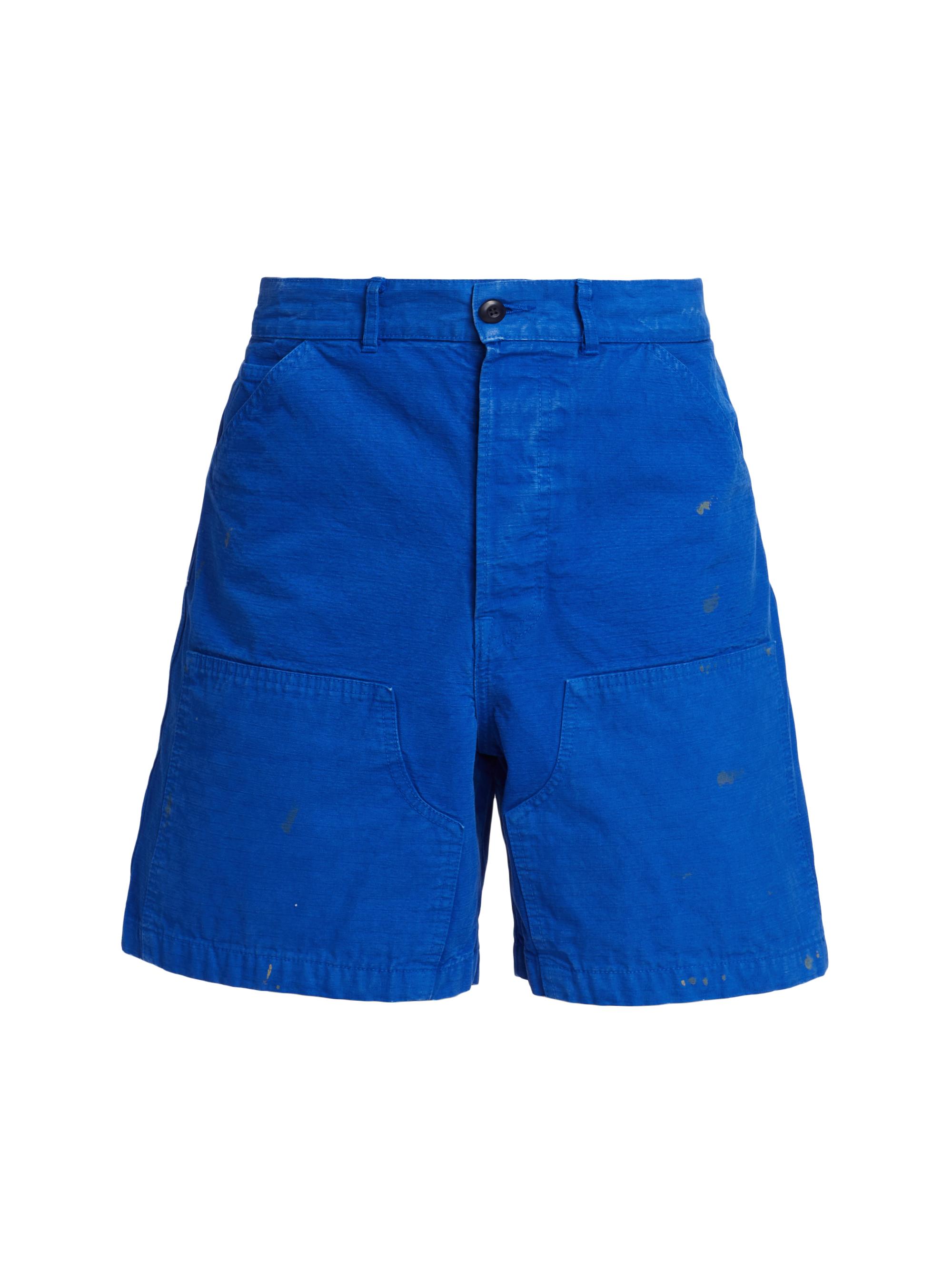NSF Men's Cotton Carpenter Shorts - French Blue Paint