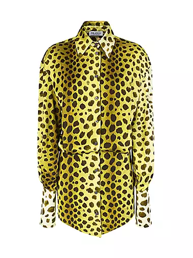 Cheetah Print Cotton Shirtdress
