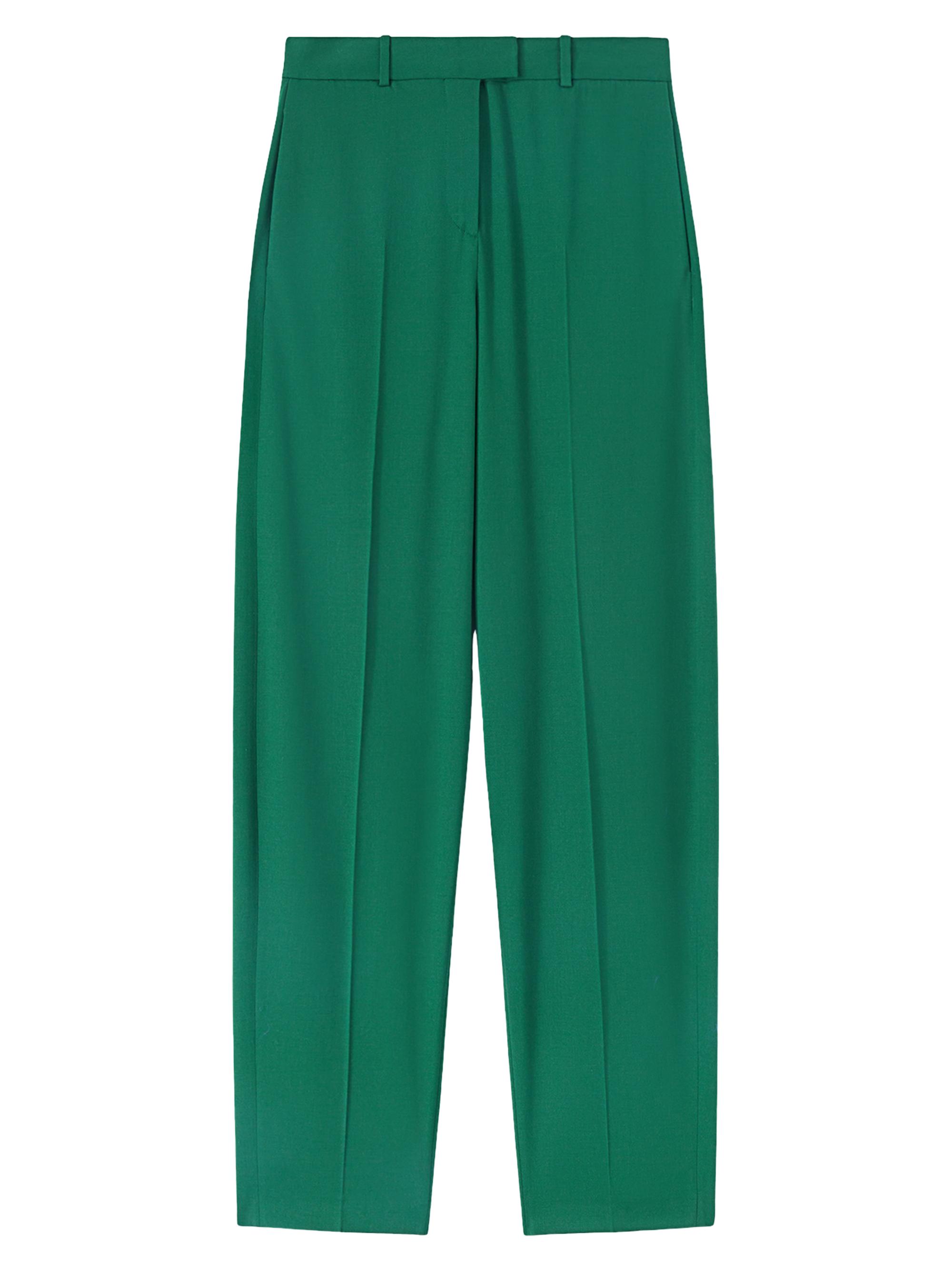 The Attico Women's Jagger Crease-Front Pants - Emerald
