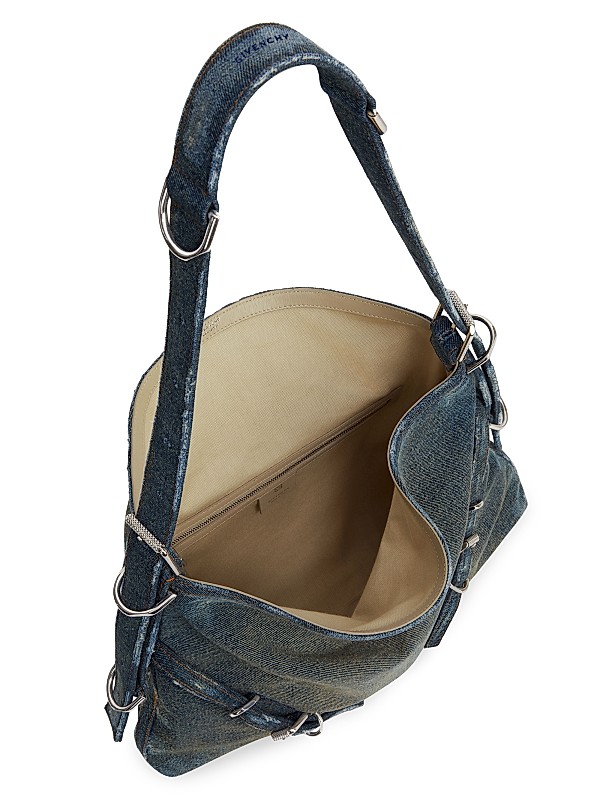 Shop Givenchy Medium Voyou Bag In Washed Denim | Saks Fifth Shop Givenchy Medium Voyou Bag In Washed Denim | Saks Fifth