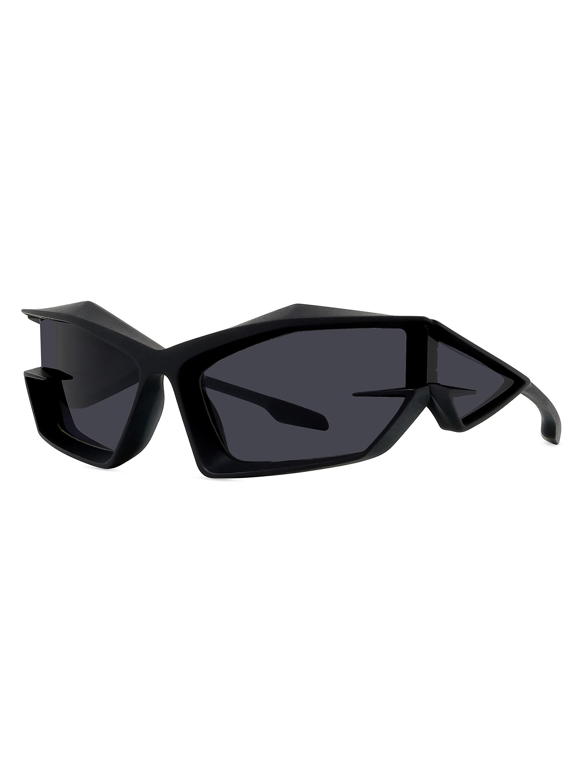 Givenchy Men's GivCut 69MM Geometric Sunglasses - Matte Black Smoke