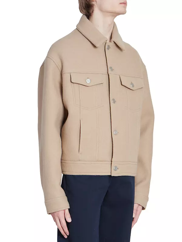 Shop AMI Paris Boxy-Fit Wool Jacket | Saks Fifth Avenue