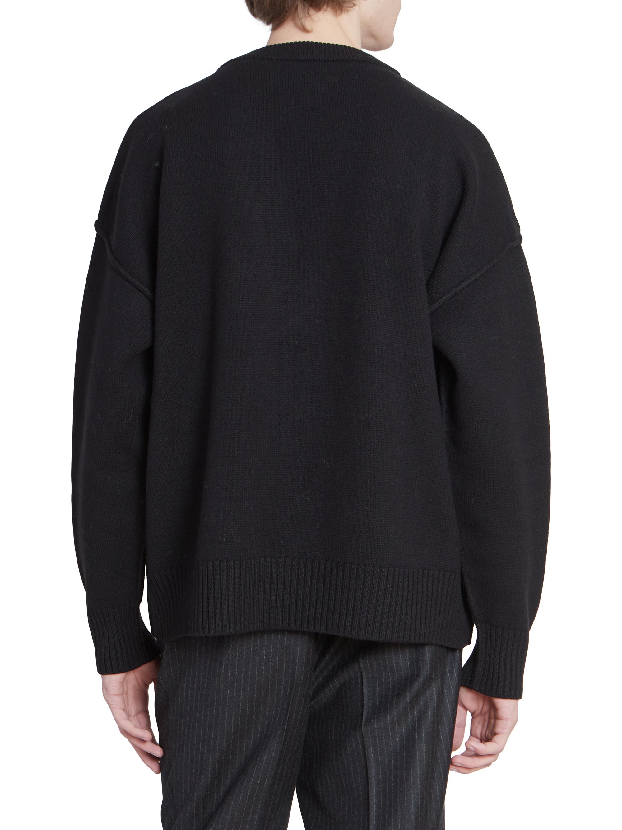 AMI Paris Monogram Wool Cardigan | Saks Fifth Avenue