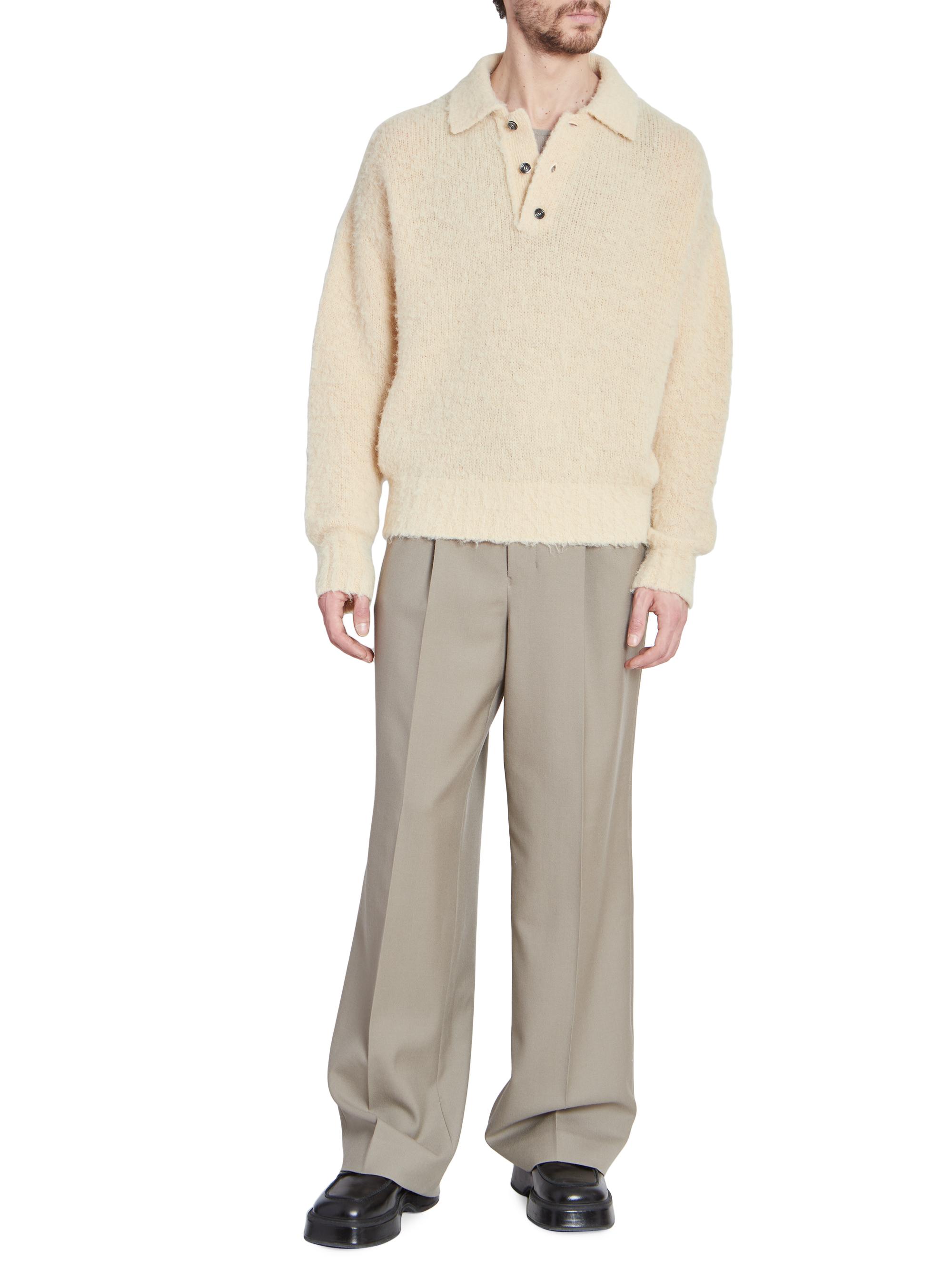 AMI Paris Alpaca-Wool Polo Sweater | Saks Fifth Avenue
