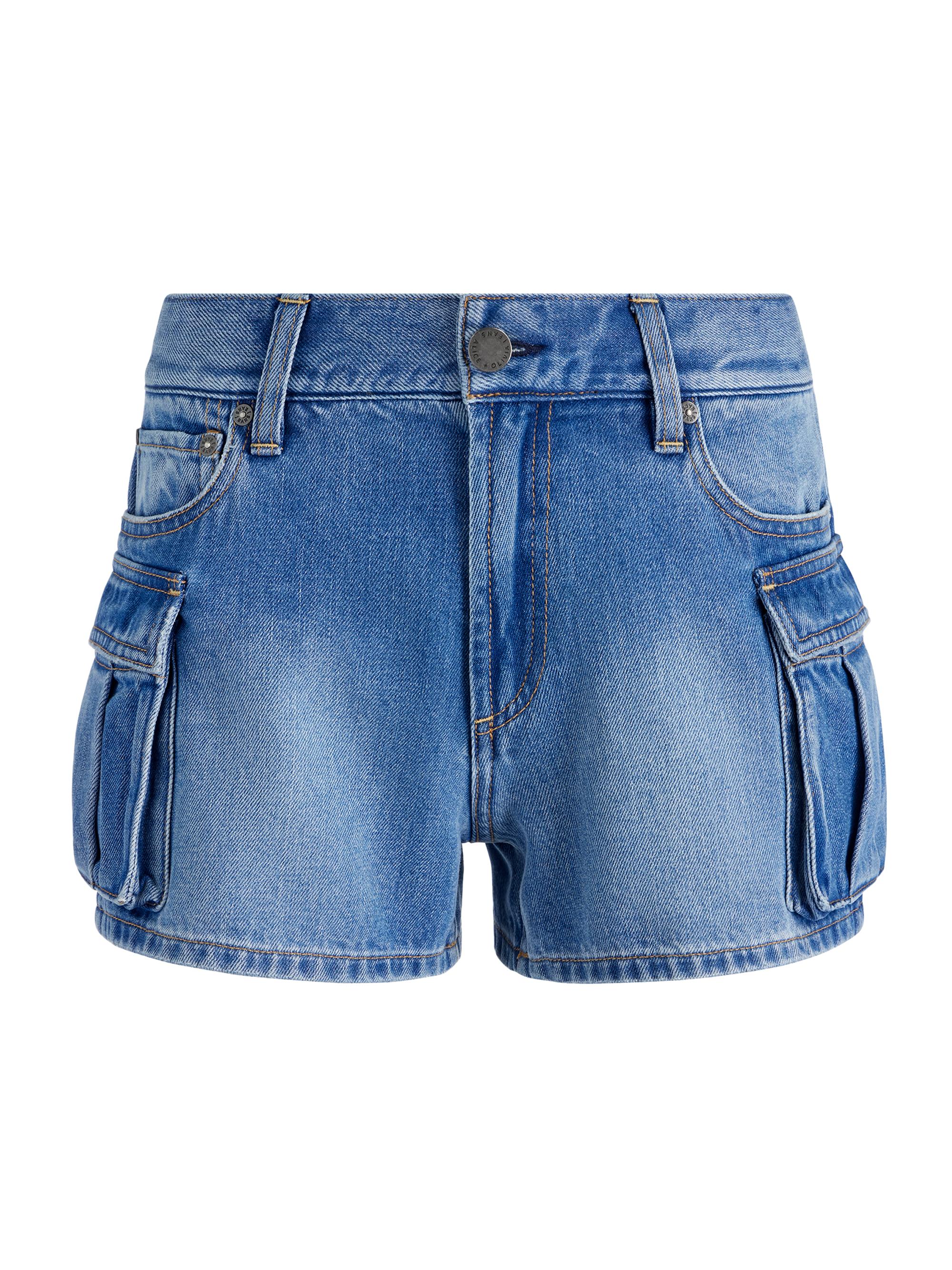 Alice + Olivia Women's Cay Low-Rise Cargo Shorts - Ivy Blue