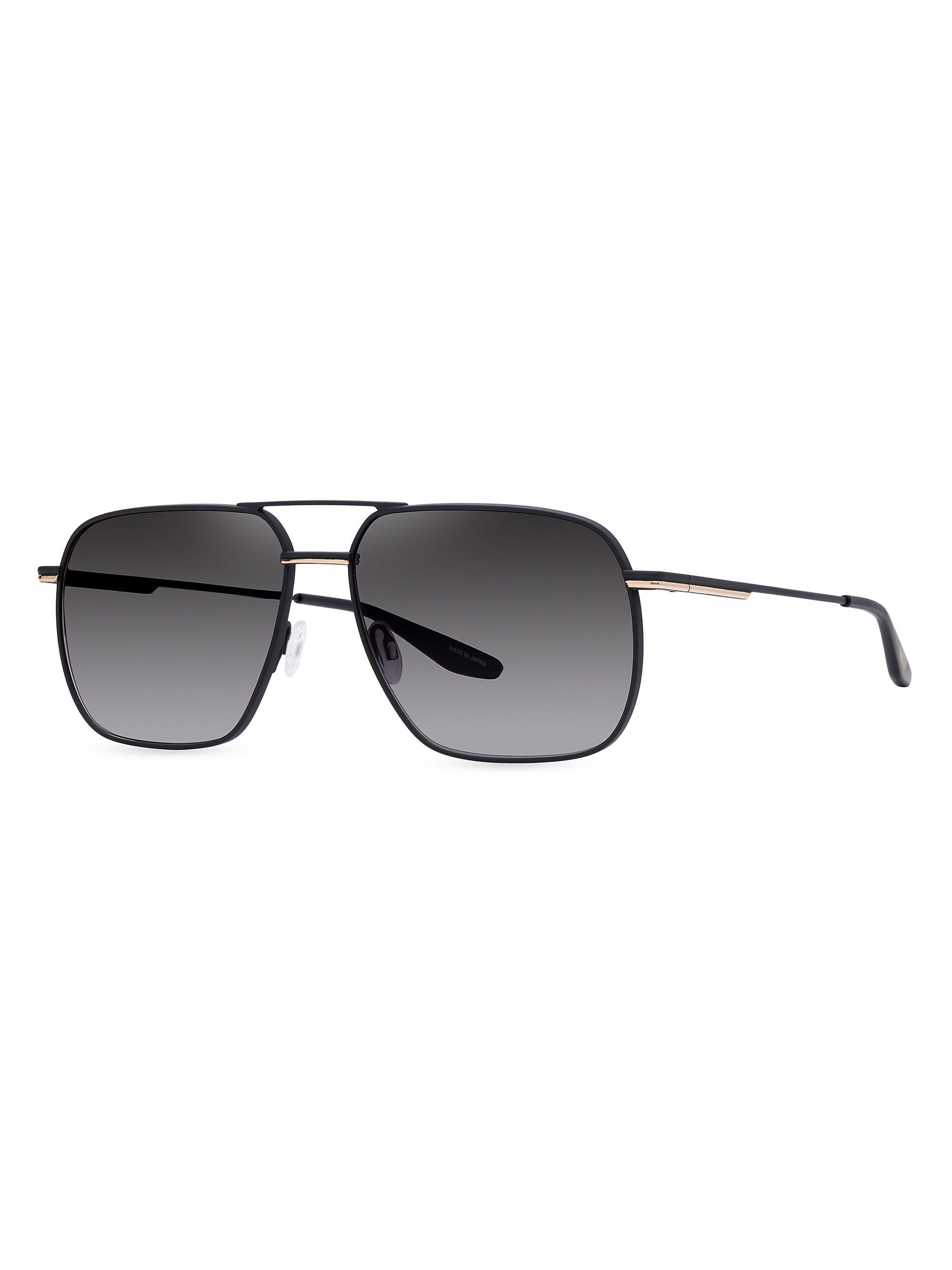 Barton Perreira Men's 007 Legacy Royale Navigator 61MM Sunglasses - Black Satin Gold Smolder | Thumbnail 5