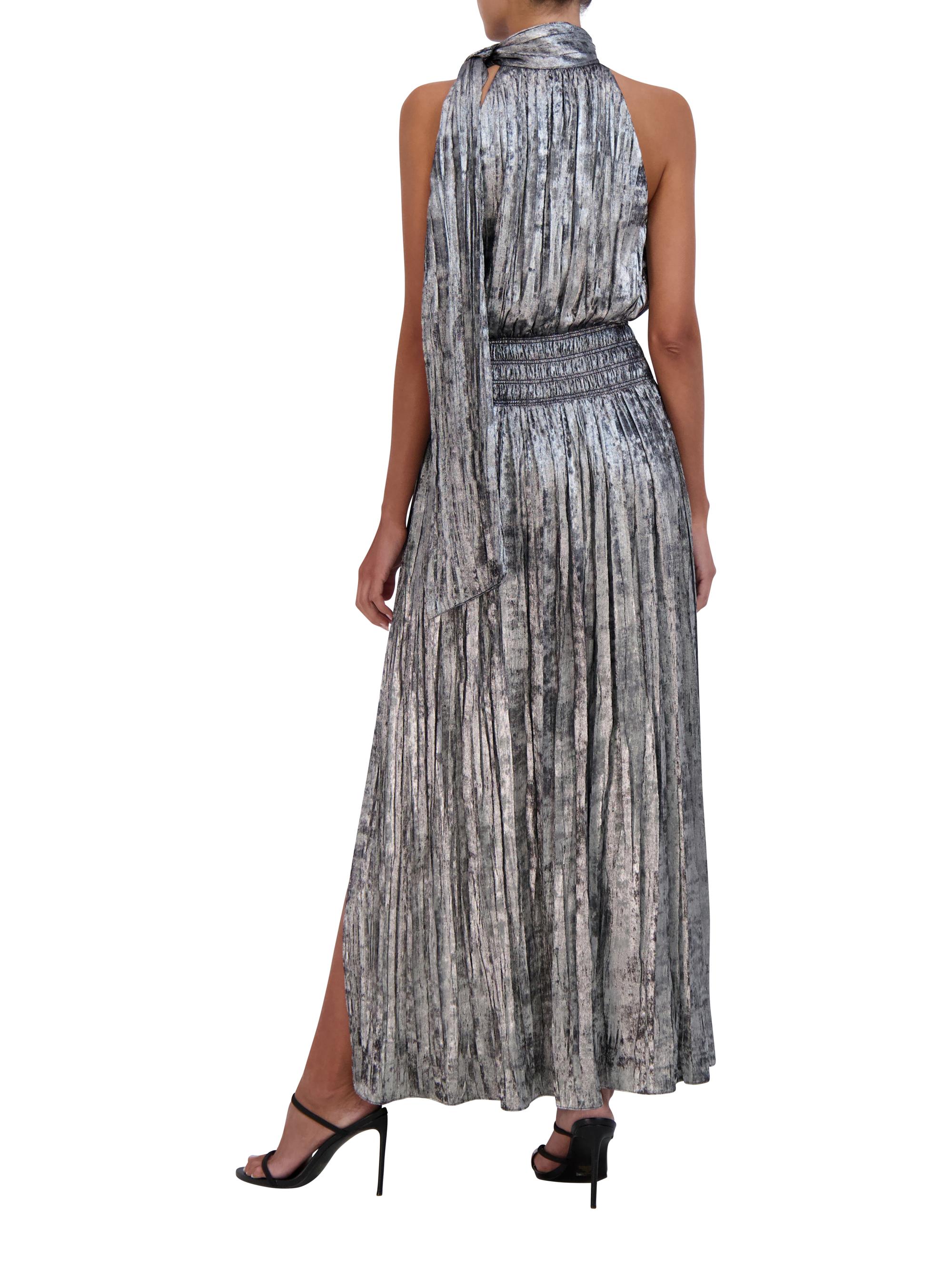 strapless open back dress Printed Pleated Dress – BCBGMAXAZRIA main image 1