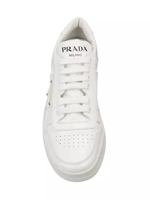 Shop Prada Vernice Downtown Leather Low-Top Sneakers | Saks Fifth 