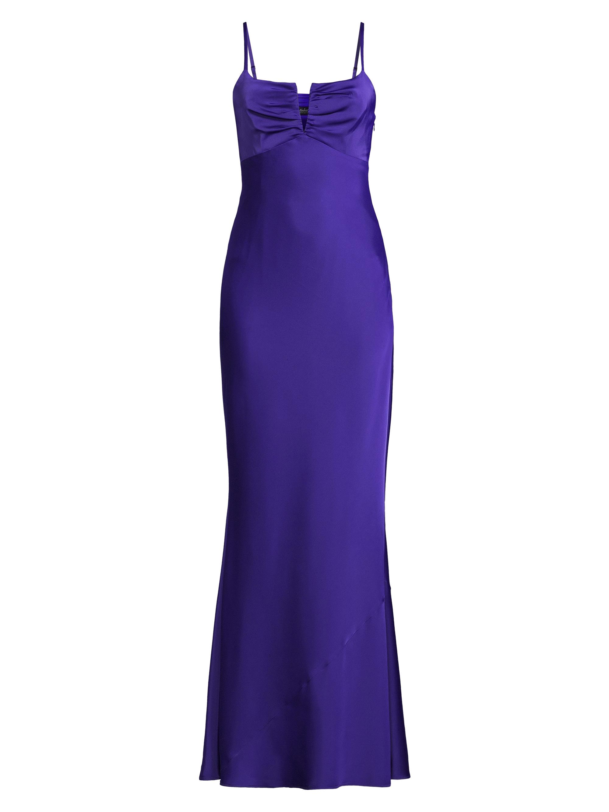 Liv Foster Women's Satin Ruched Bodice Mermaid Gown - Royal Sapphire
