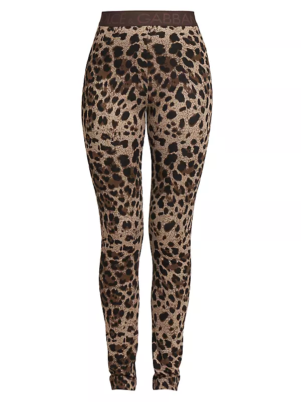 High-Waisted Leopard-Print Leggings