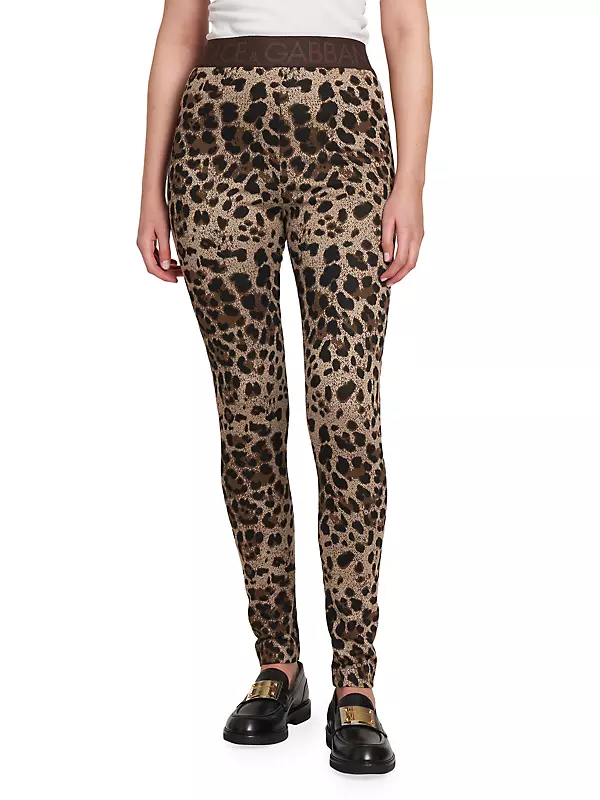 High-Waisted Leopard-Print Leggings