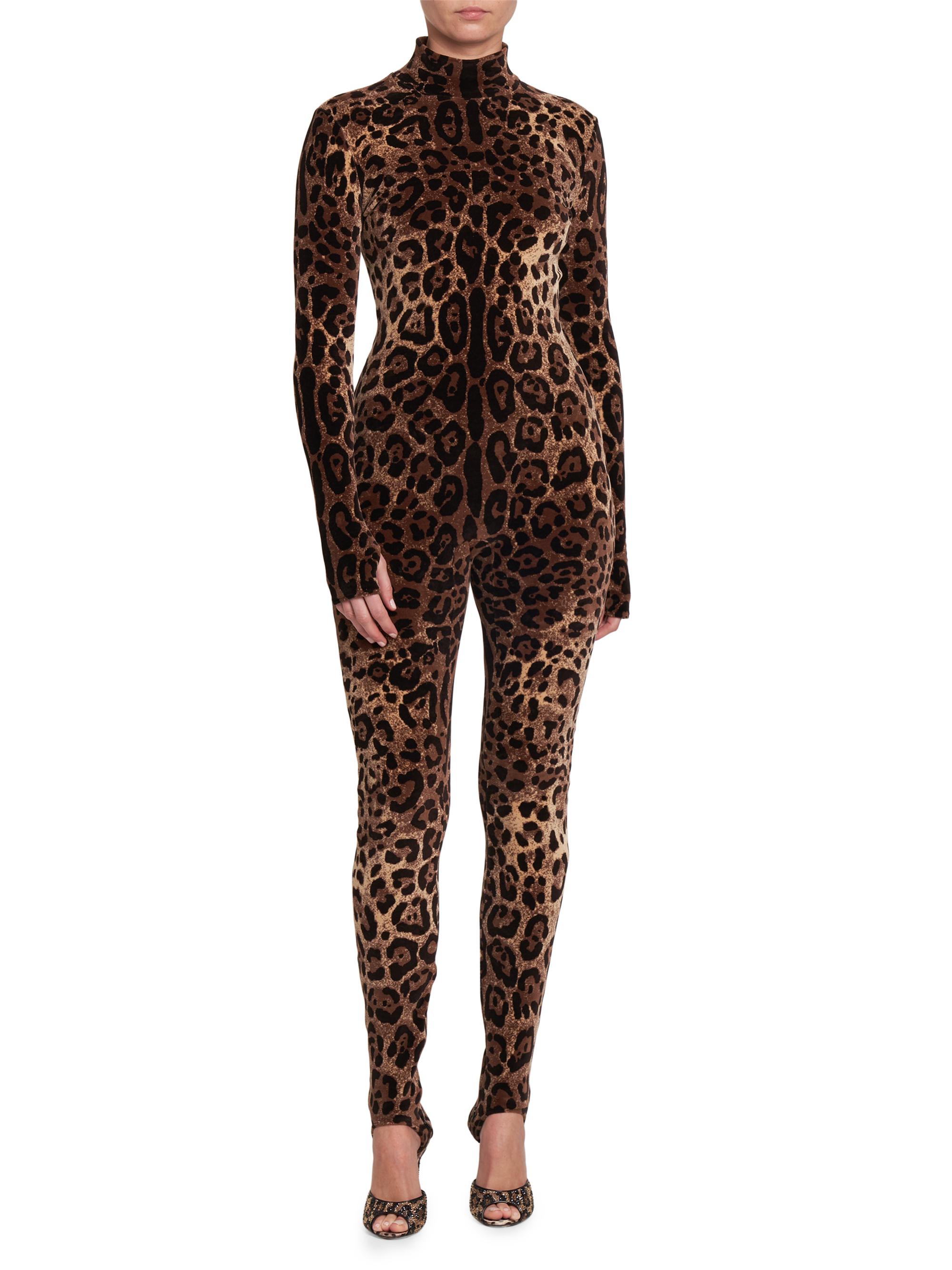 DOLCE&GABBANA　ドルガバ アンダーウェア レースキャミ アニマル Leopard-print satin midi lingerie-style dress with lace trims in