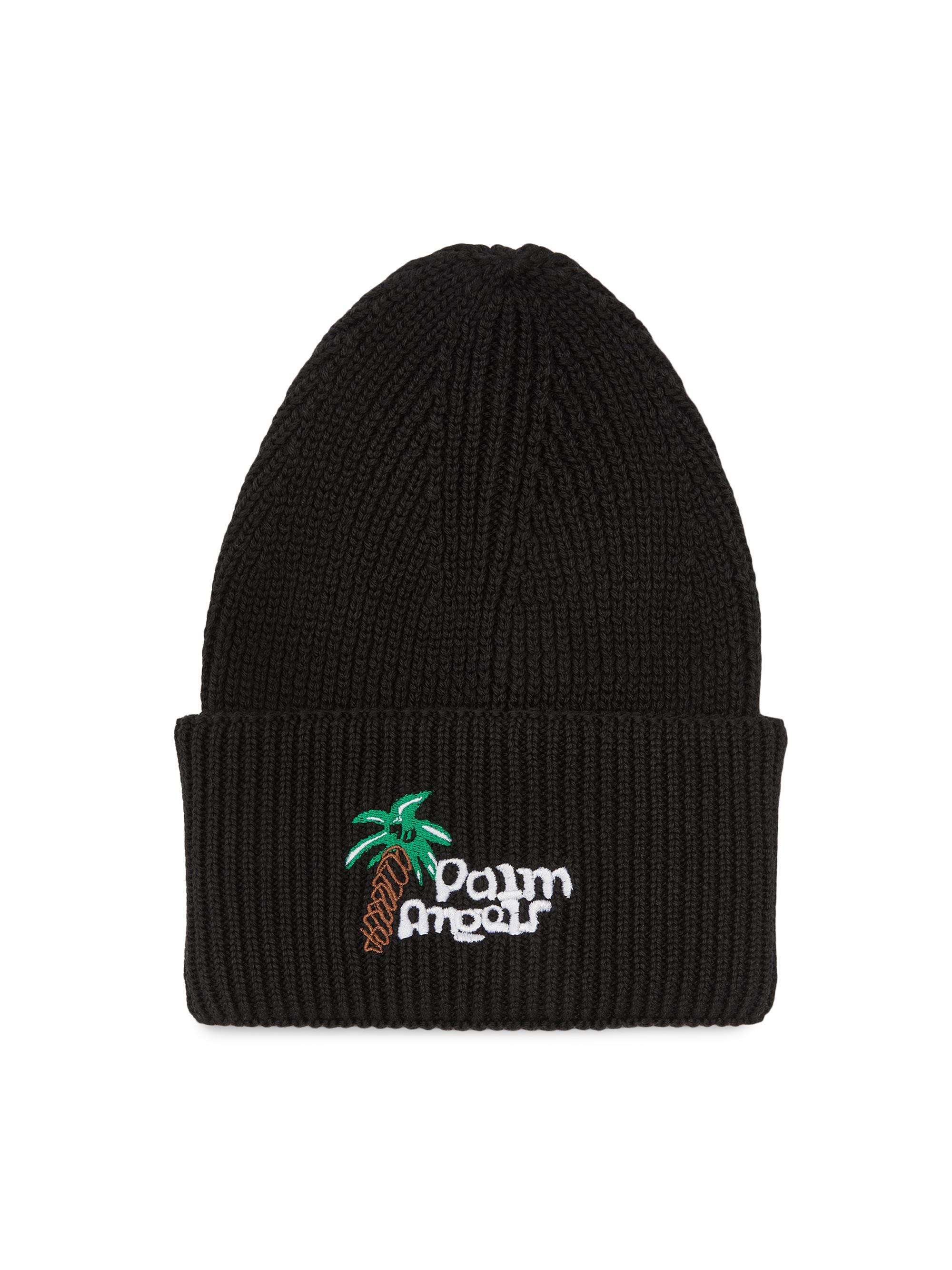 Palm Angels Men's Sketchy Wool-Blend Beanie - Black White