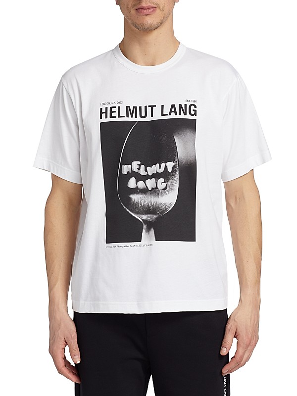 Shop Helmut Lang Photo 1 Crewneck T-Shirt | Saks Fifth Avenue Shop Helmut Lang Photo 1 Crewneck T-Shirt | Saks Fifth Avenue