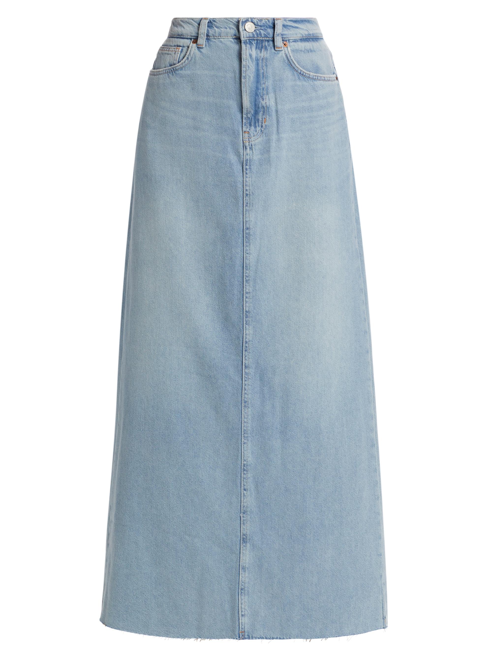 Reformation Women's Kass Raw Denim Maxi Skirt - Bowen