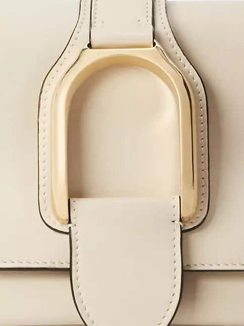 Boyy Buckle Travel Case Leather Crossbody Bag in White