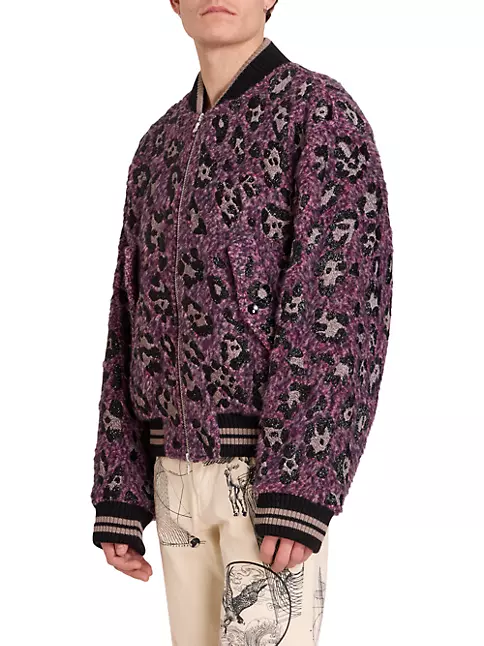 Louis Vuitton Women's Zip Up Collar Bomber Jacket Embroidered