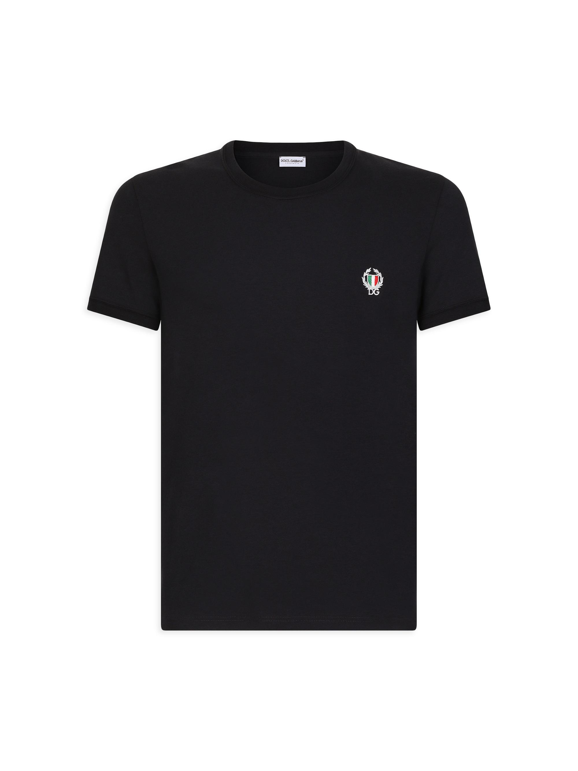Dolce & Gabbana Men's Cotton Crewneck T-Shirt - Black