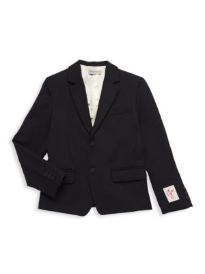 BOSS Kidswear notched-lapel single-breasted blazer - Blue